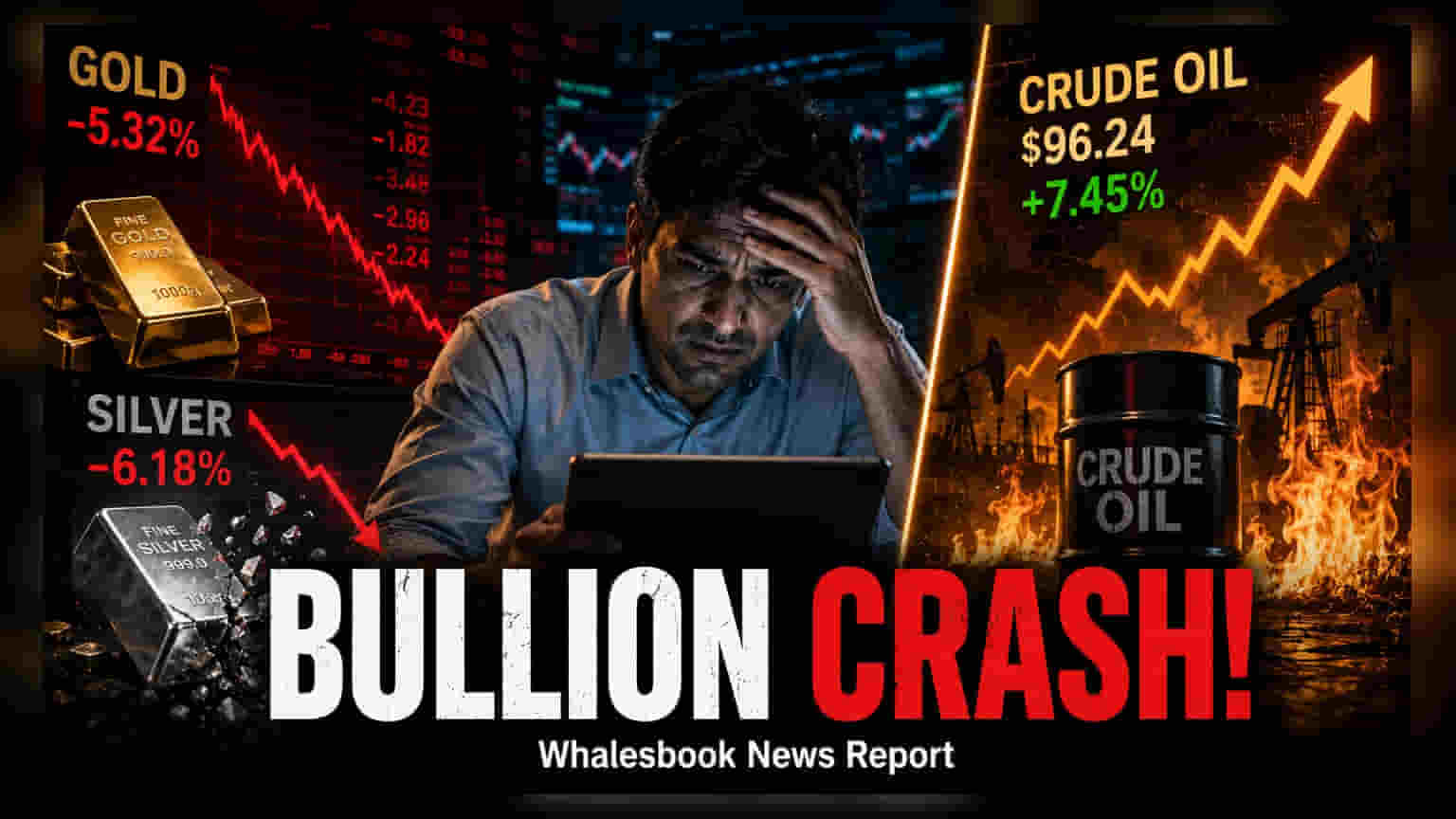Gold Down ₹400, Silver Falls ₹300 As Oil Prices Spike