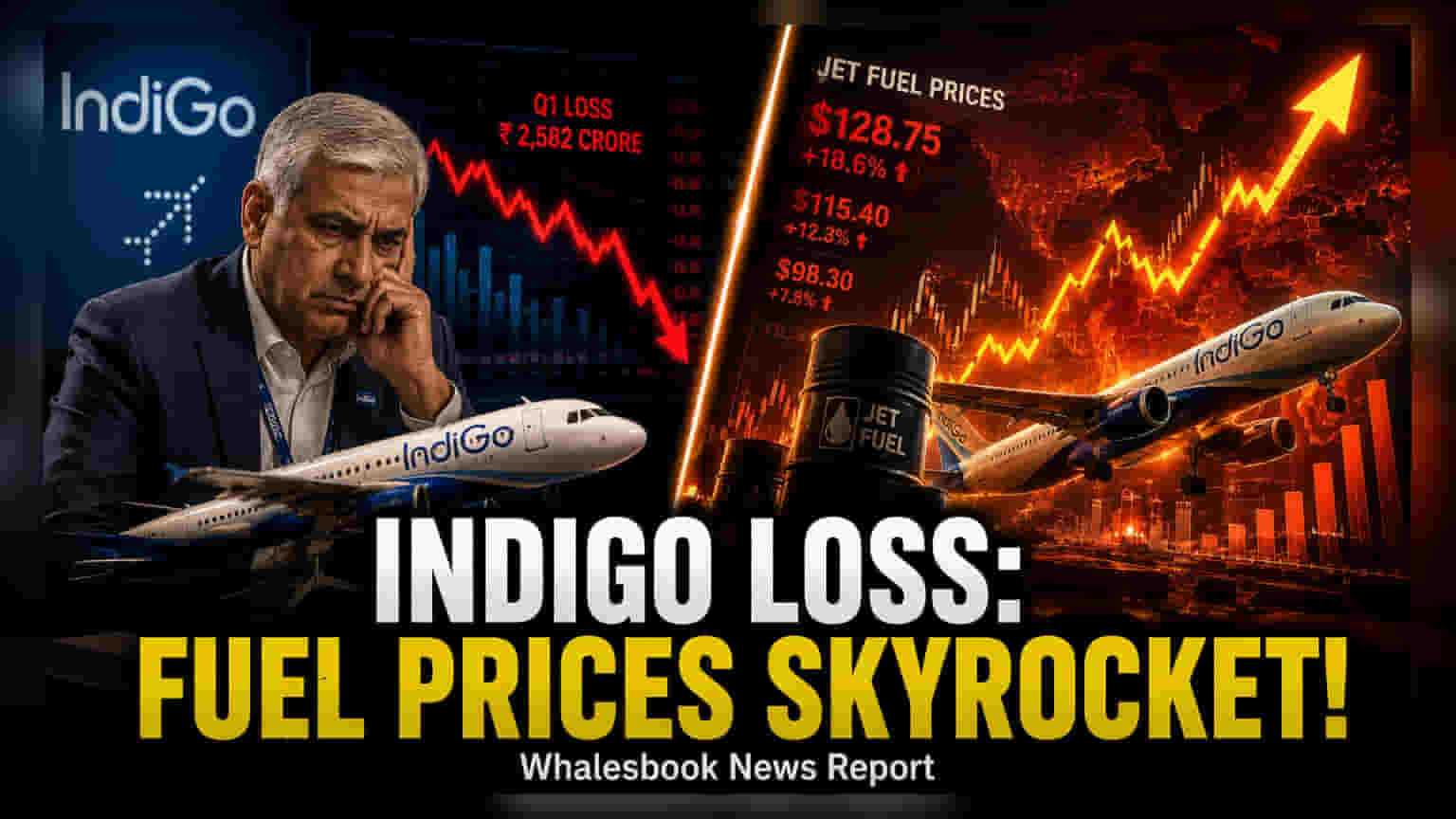 IndiGo Share Price: ખર્ચાળ ઇંધણ અને લીઝ રેન્ટલથી IndiGoને ₹XXXX કરોડનું નુકસાન, રેવન્યુમાં **19%** નો વધારો