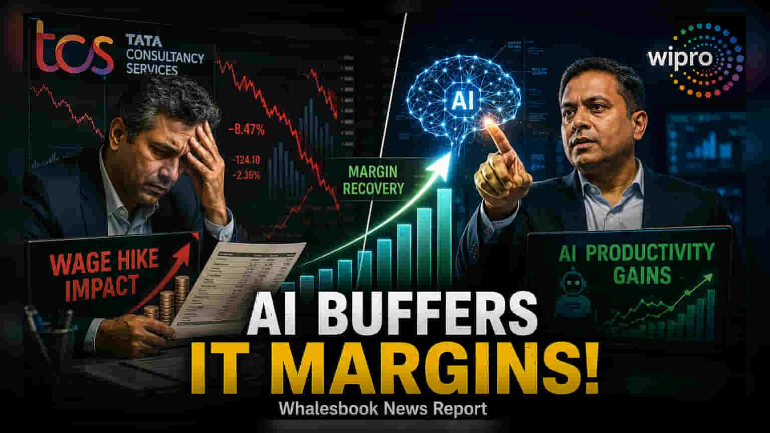 TCS, Wipro మార్జిన్లకు కోత: జీతాల పెంపు, AI ఖర్చుల ప్రభావం