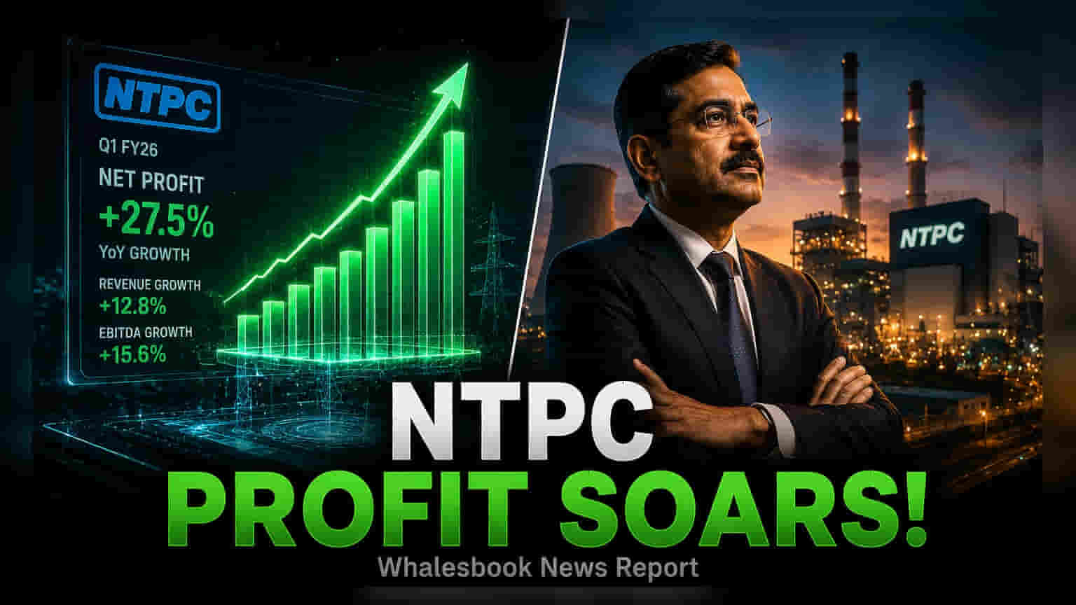 NTPC Share Price: बिजली कंपनी का दमदार प्रदर्शन! Q1 में **12%** बढ़ा मुनाफा, ₹12,000 करोड़ जुटाने की योजना