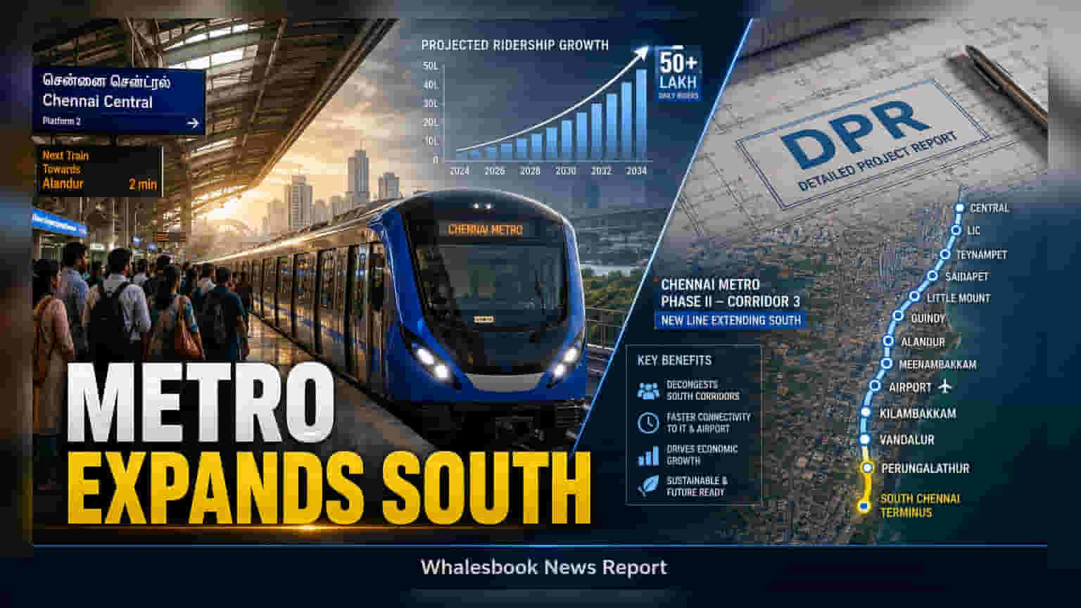 Chennai Metro Rail: ચેંગલપટ્ટુ સુધી 25 કિલોમીટર નવી મેટ્રો લાઇનનું વિસ્તરણ, ટેન્ડર મંગાવ્યા