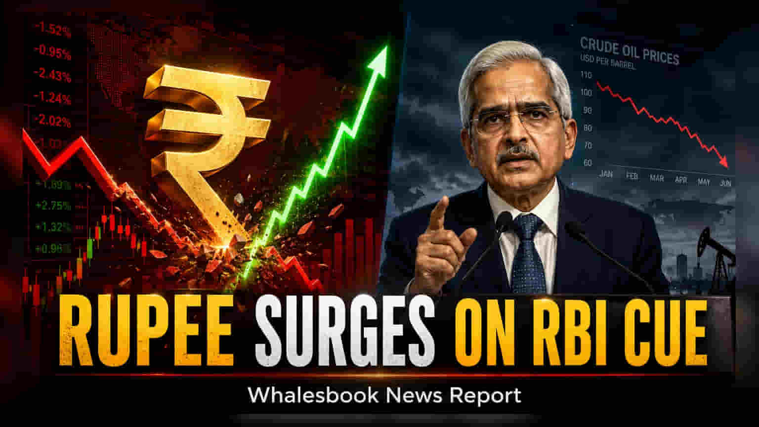 RBI गव्हर्नरच्या टिप्पणीनंतर रुपया मजबूत, डॉलरच्या तुलनेत **66** पैशांनी वाढून **95.91** वर