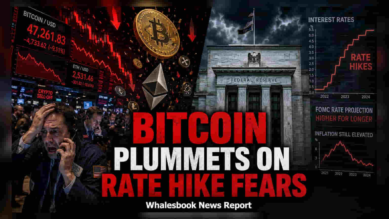 Bitcoin விலை சரிவு: வட்டி விகித உயர்வு அச்சத்தால் முதலீட்டாளர்கள் கவலை
