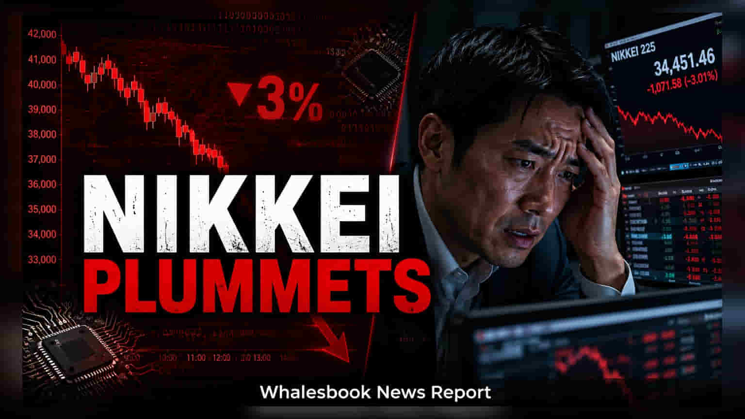 Nikkei Index Falls 3%: ચિપ શેર્સમાં મોટા ઘટાડાથી જાપાનીઝ માર્કેટ ધ્રુજ્યું