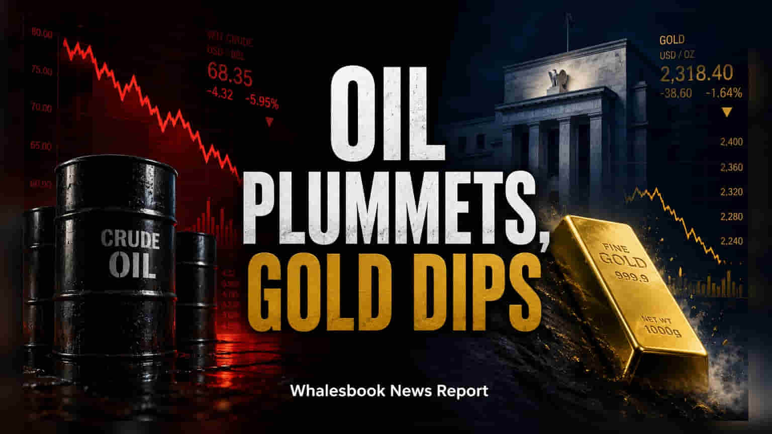 Crude Oil Falls as US-Iran Tensions Ease; Gold Dips 0.5%