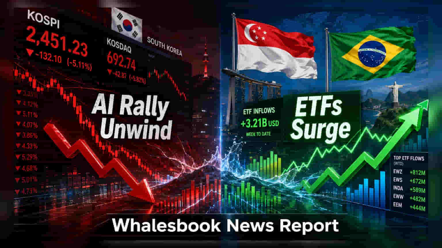 South Korea AI ETF Falls 19% in July as Global Funds Rotate