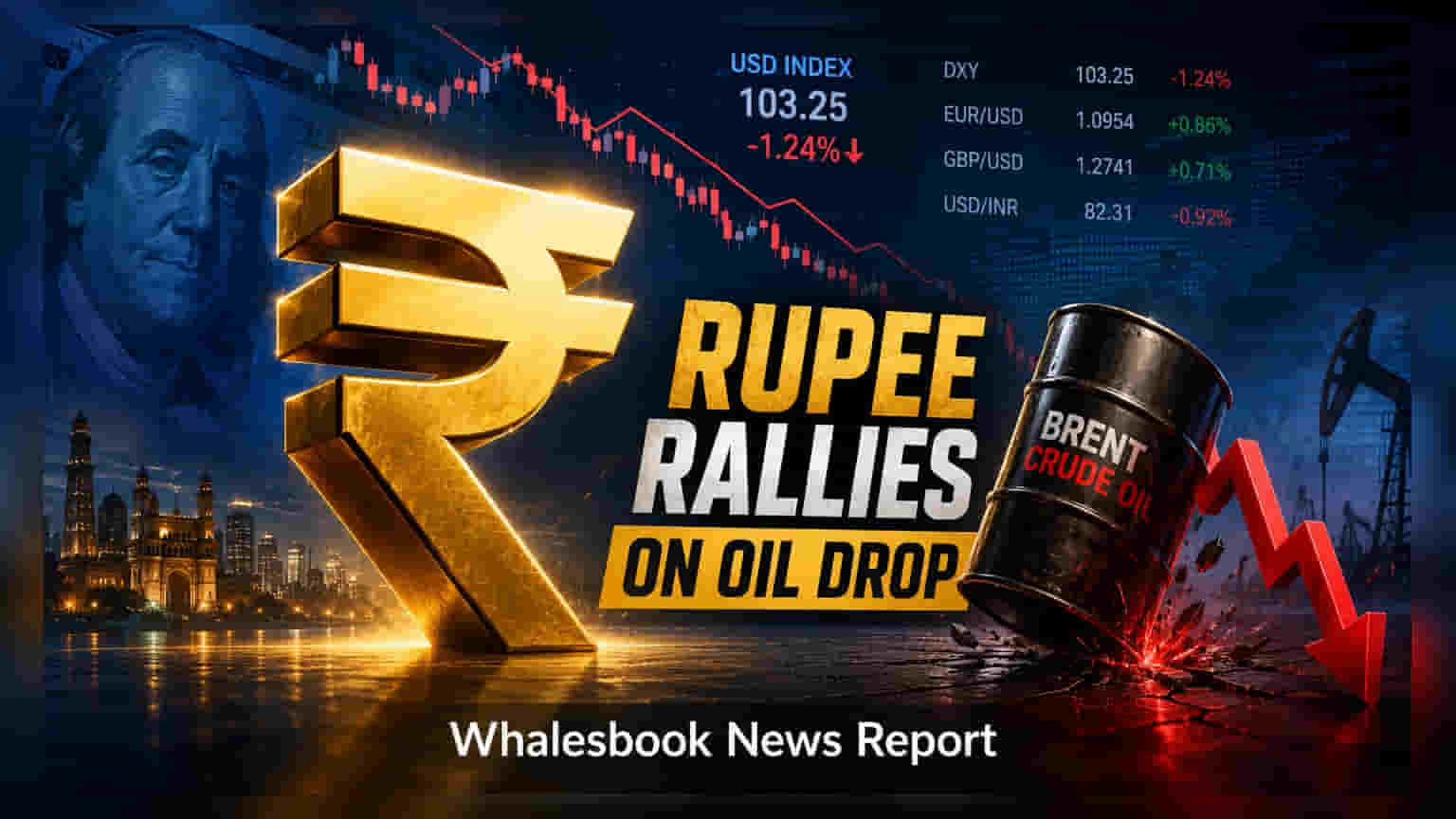 USD સામે રૂપિયો મજબૂત, ક્રૂડ ઓઇલનાં ભાવ ઘટ્યા