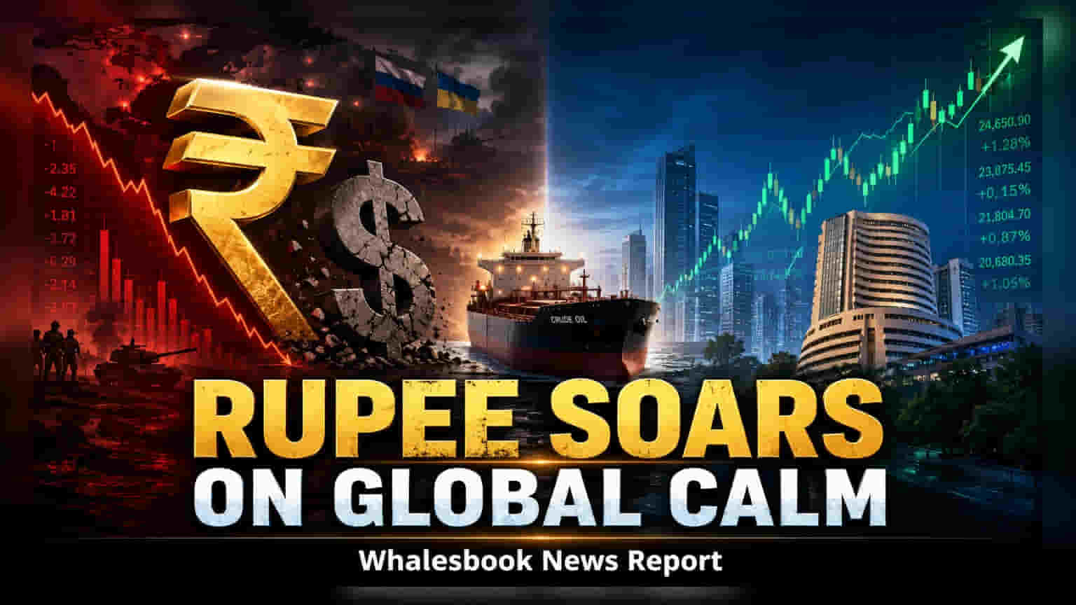 Indian Rupee Strengthens to 95.64 Against Dollar