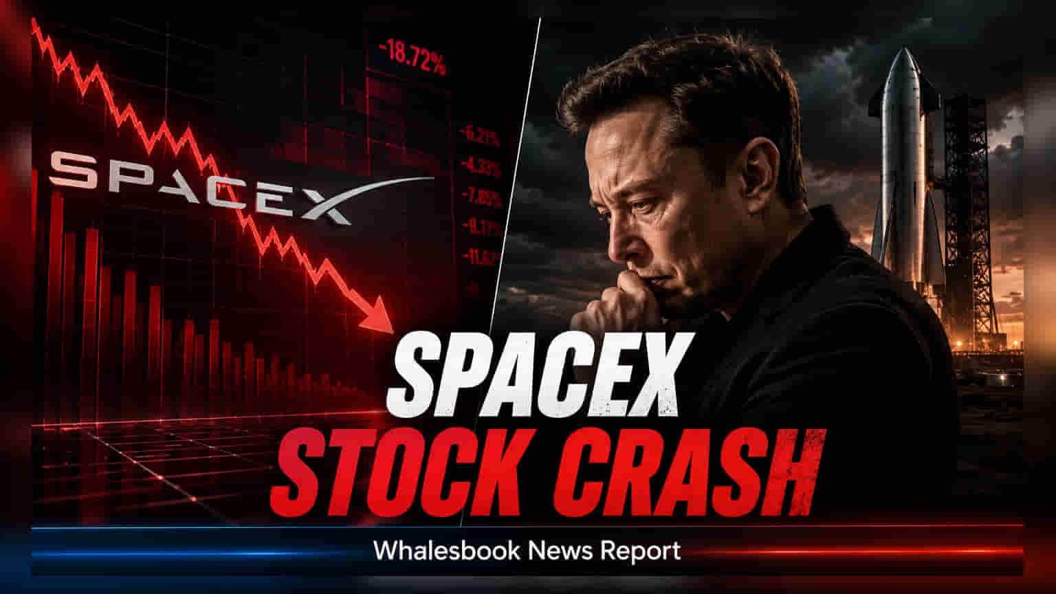 SpaceX பங்கு: ஜூன் உச்சத்திலிருந்து 47% வீழ்ச்சி! ₹3.6 லட்சம் கோடி நஷ்டம்!
