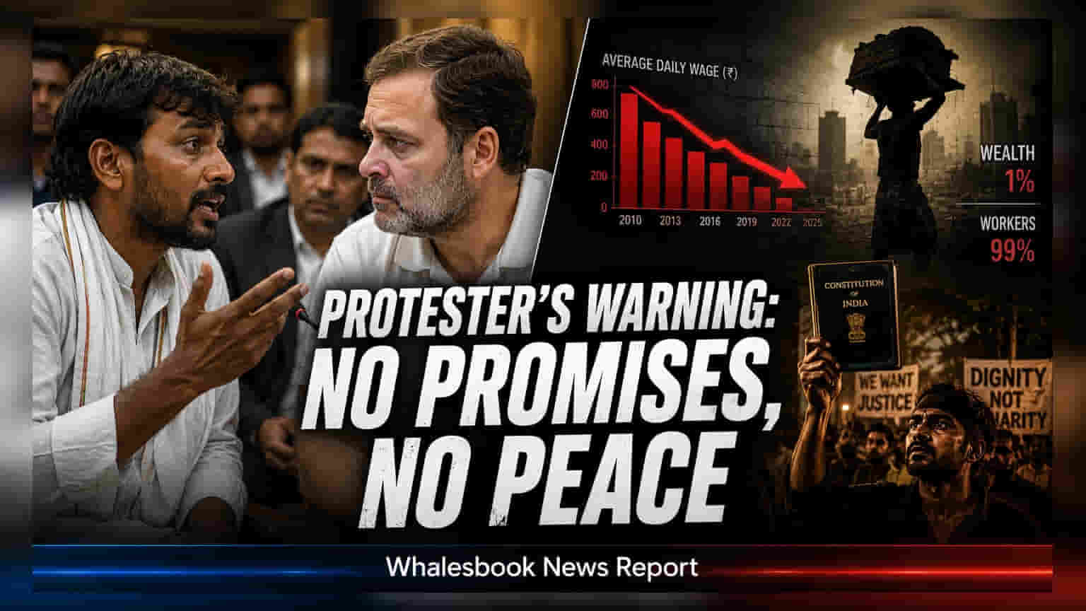 Md. Irfan Meets Rahul Gandhi at Jantar Mantar; Demands Labor Reforms