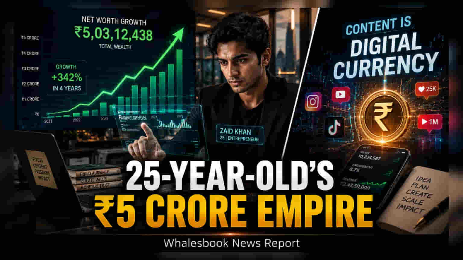 Zedital Media चे संस्थापक Zaid Khan वयाच्या २५ व्या वर्षी ₹5 कोटींच्या मालकीचे!