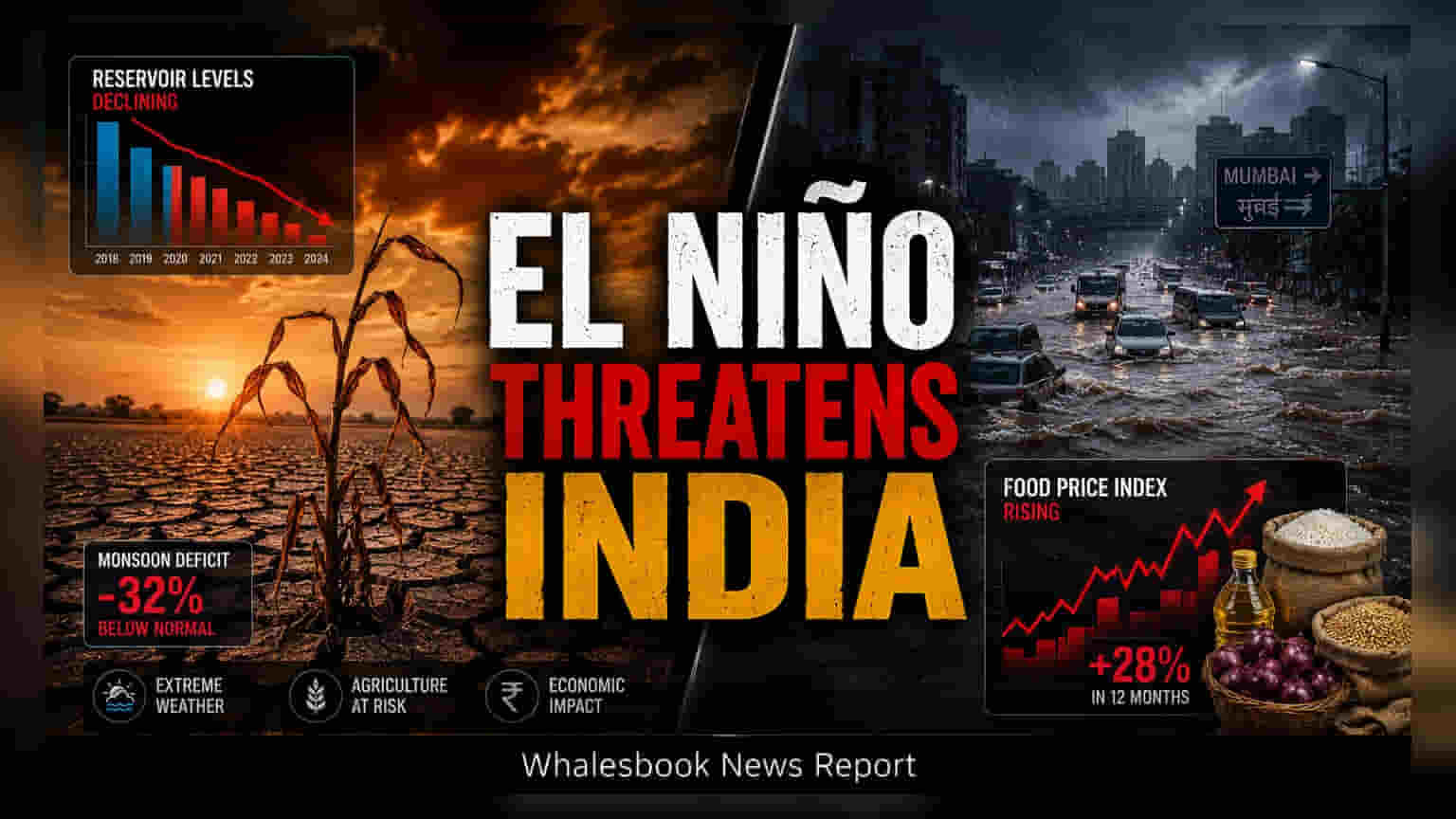 El Niño चा धोका वाढला! मान्सूनची अनियमितता खरीप पिकांवर संकट आणणार
