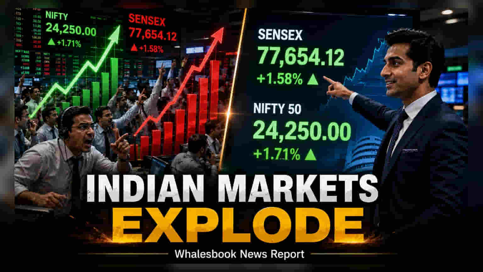 Sensex ਤੇ Nifty ਨੇ ਬਣਾਏ ਰਿਕਾਰਡ, ਬਾਜ਼ਾਰ 'ਚ **1%** ਤੋਂ ਜ਼ਿਆਦਾ ਤੇਜ਼ੀ