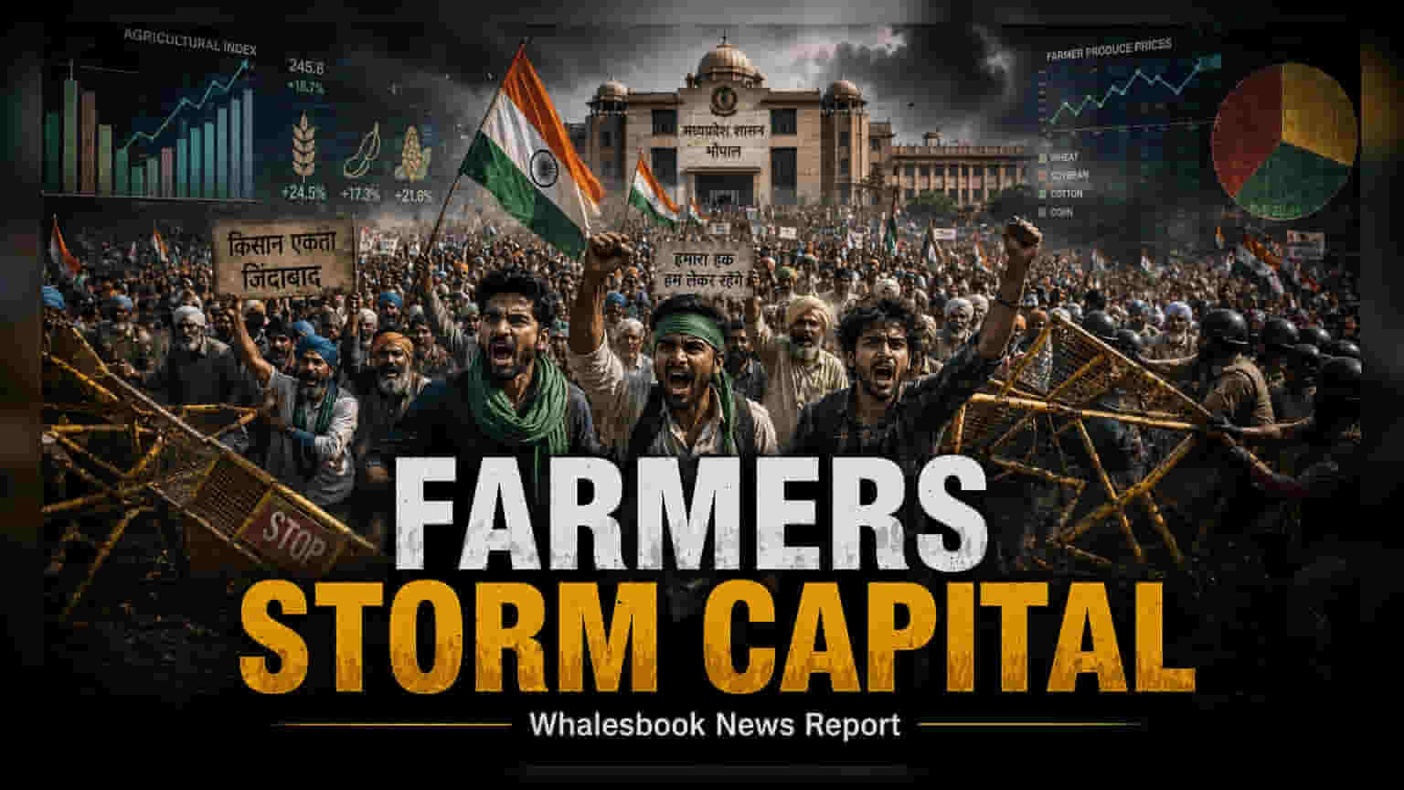 MP రైతుల ఆందోళన: మూంగ్ కొనుగోలుపై పరిమితులపై భోపాల్లో నిరసనలు