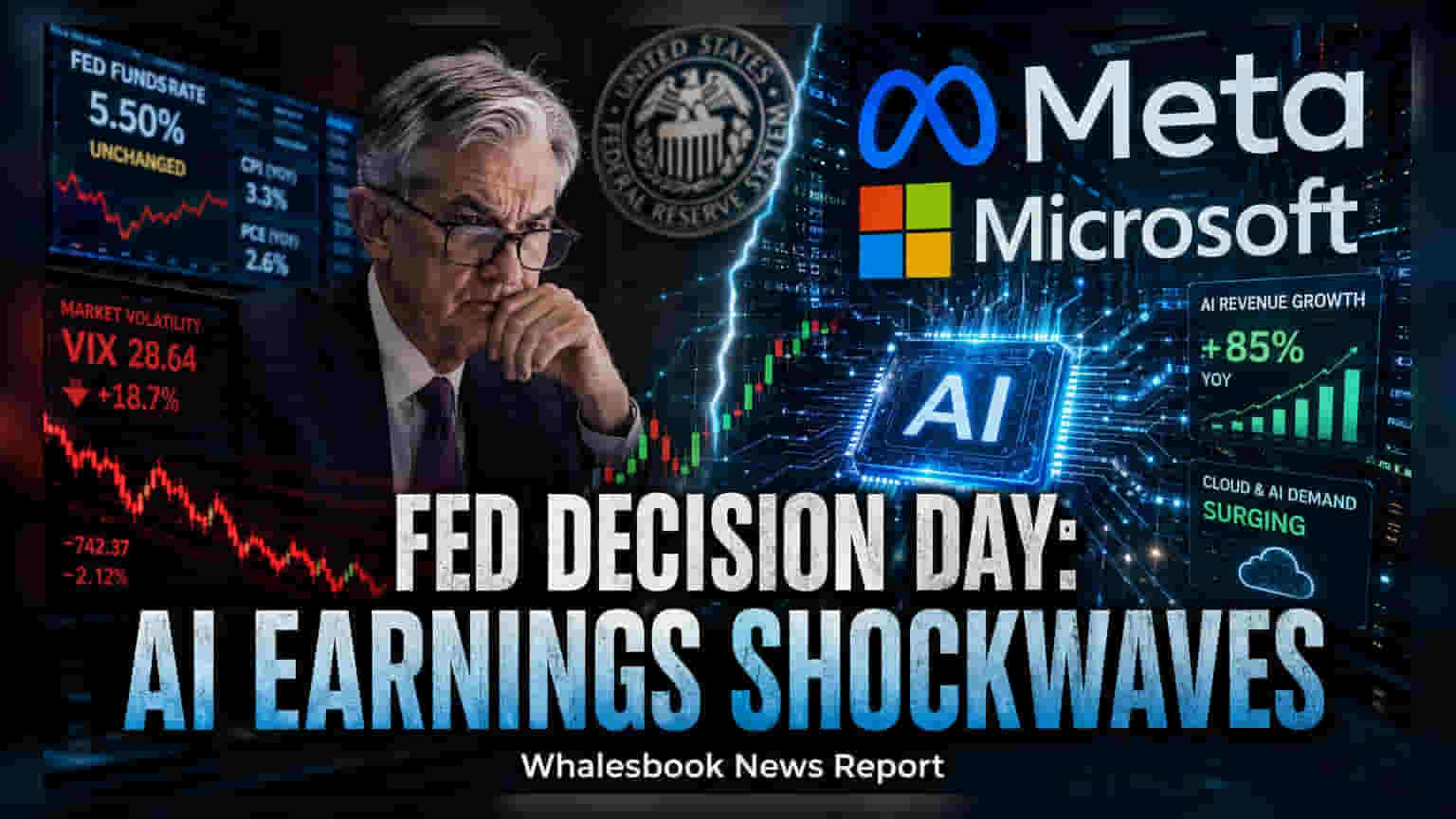 US మార్కెట్లు జోరు: Fed పాలసీ, AI Earnings పై ఫోకస్