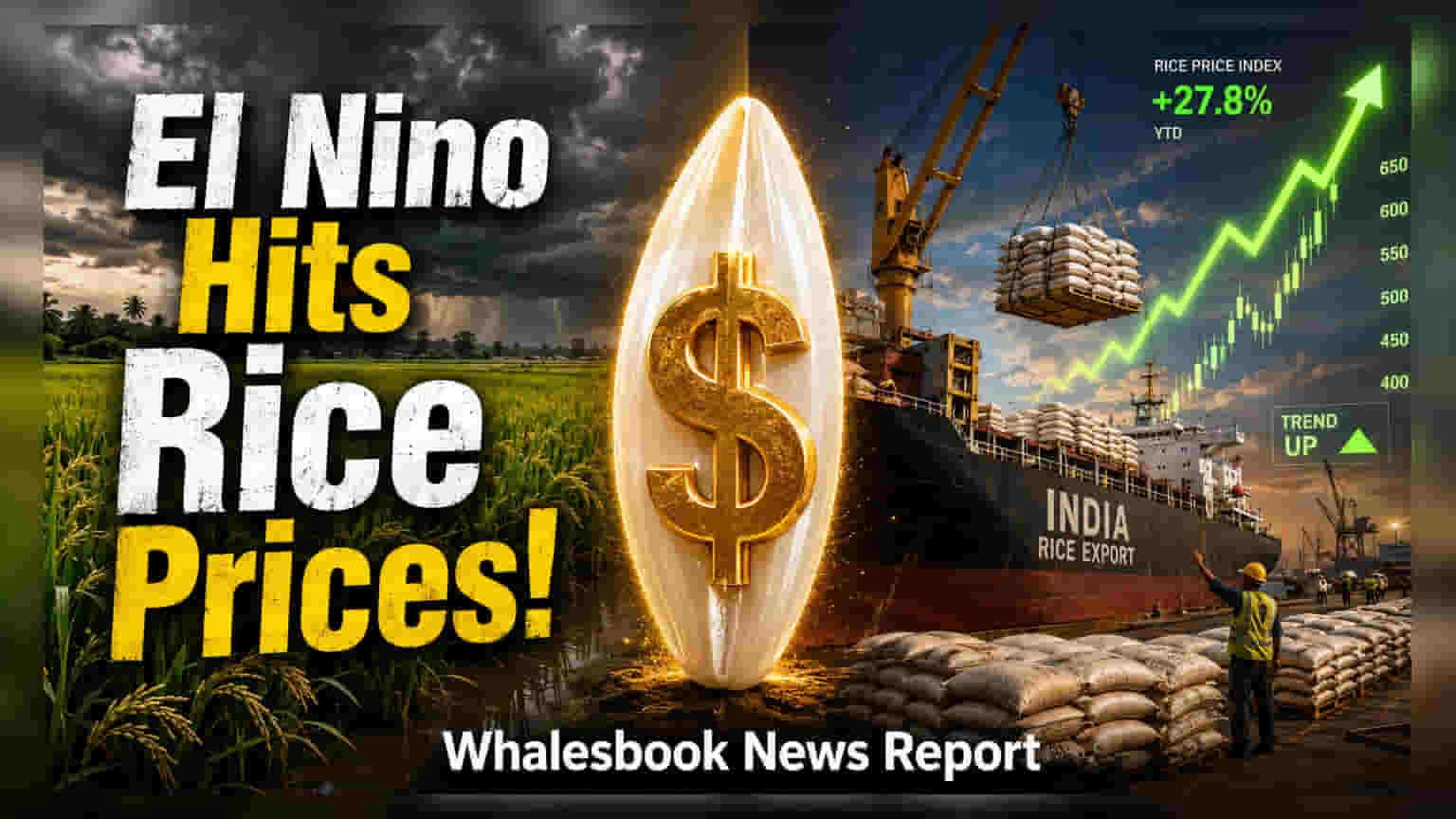 Indian Rice Prices Rise as El Nino Risks Impact Global Exports
