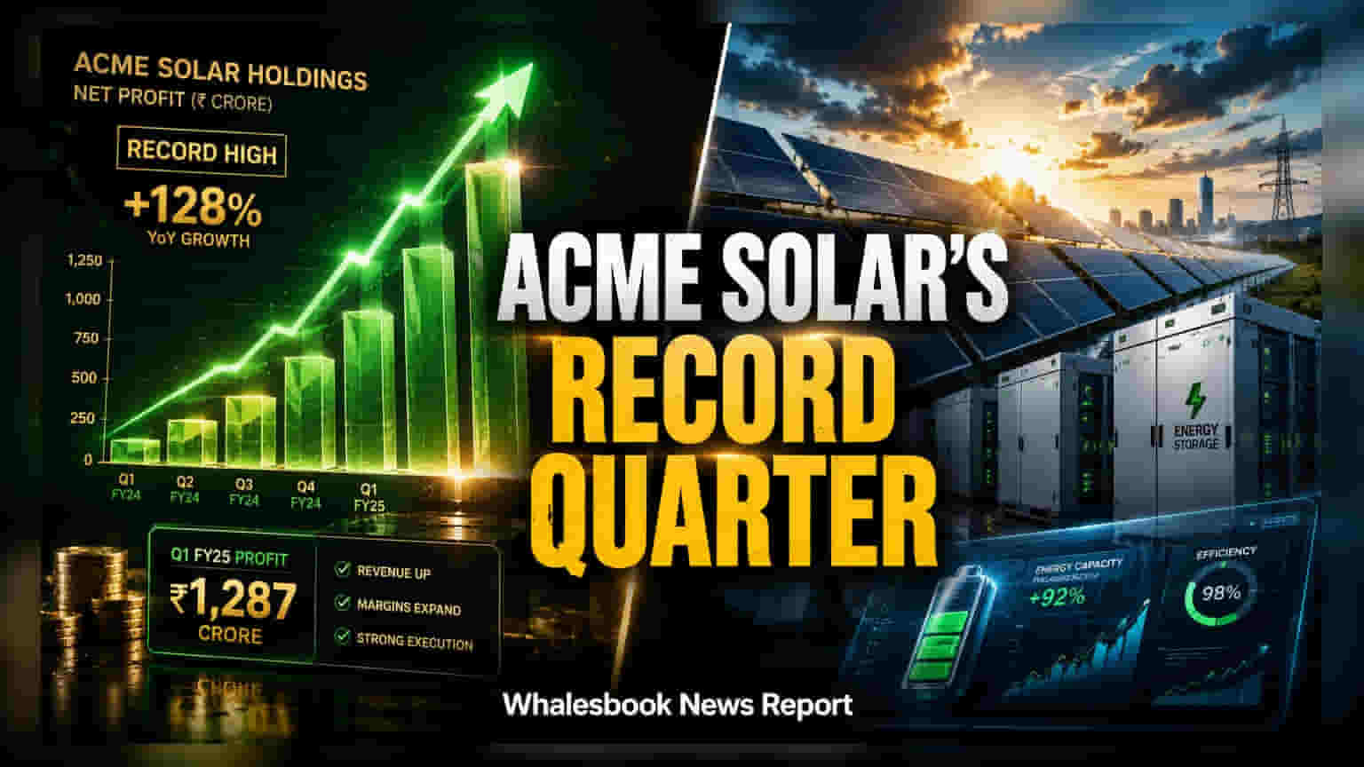 Acme Solar Q1 Profit Jumps 80% to ₹235 Crore; BESS Capacity Expands