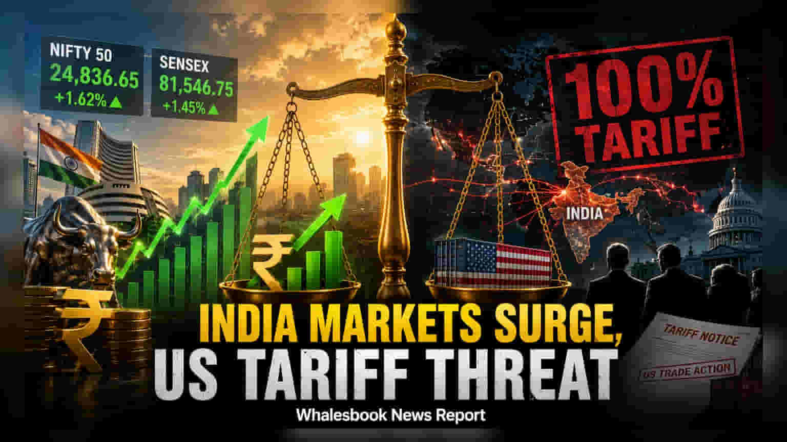 Nifty Tops 24,200 as FIIs Invest ₹2,981 Crore; US Tariff Risk Looms