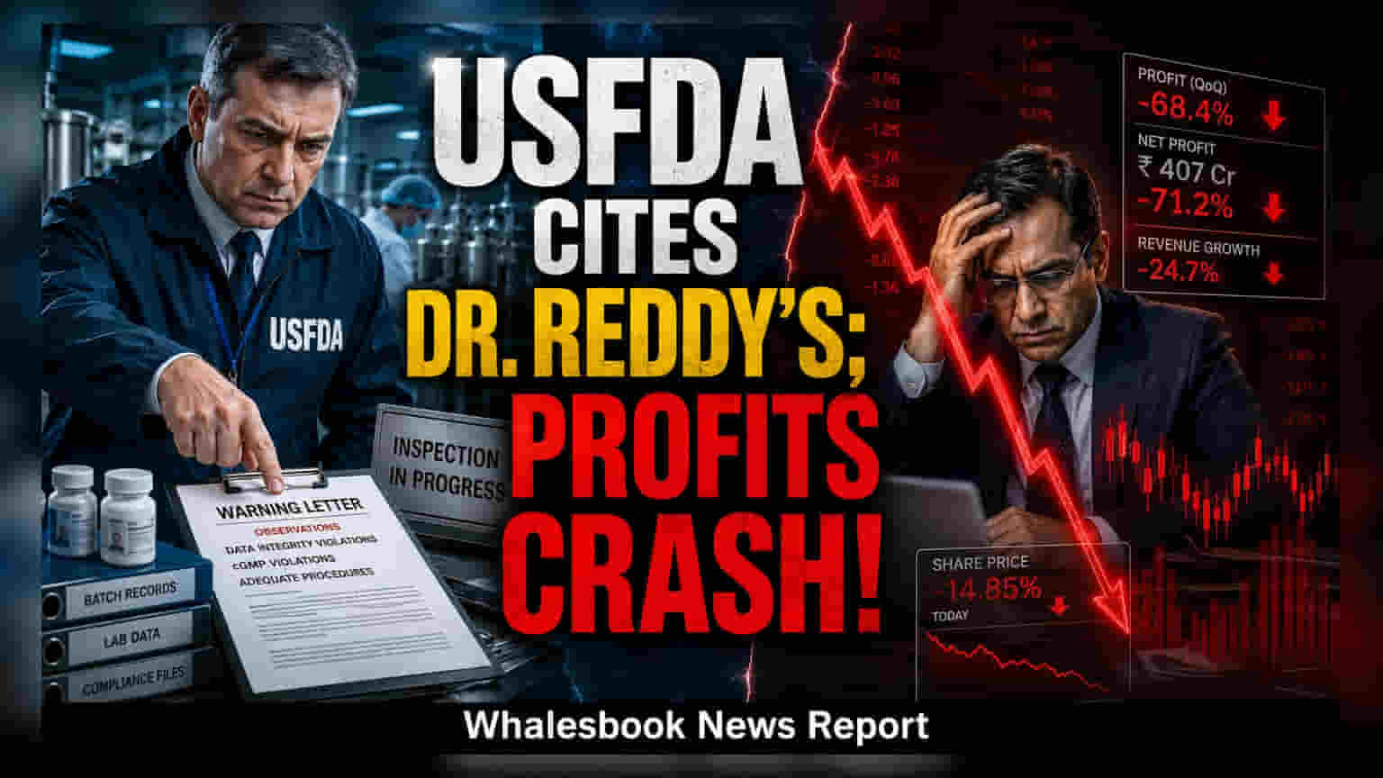 Dr Reddy’s Profit Slumps 69%, Srikakulam Unit Faces USFDA Audit