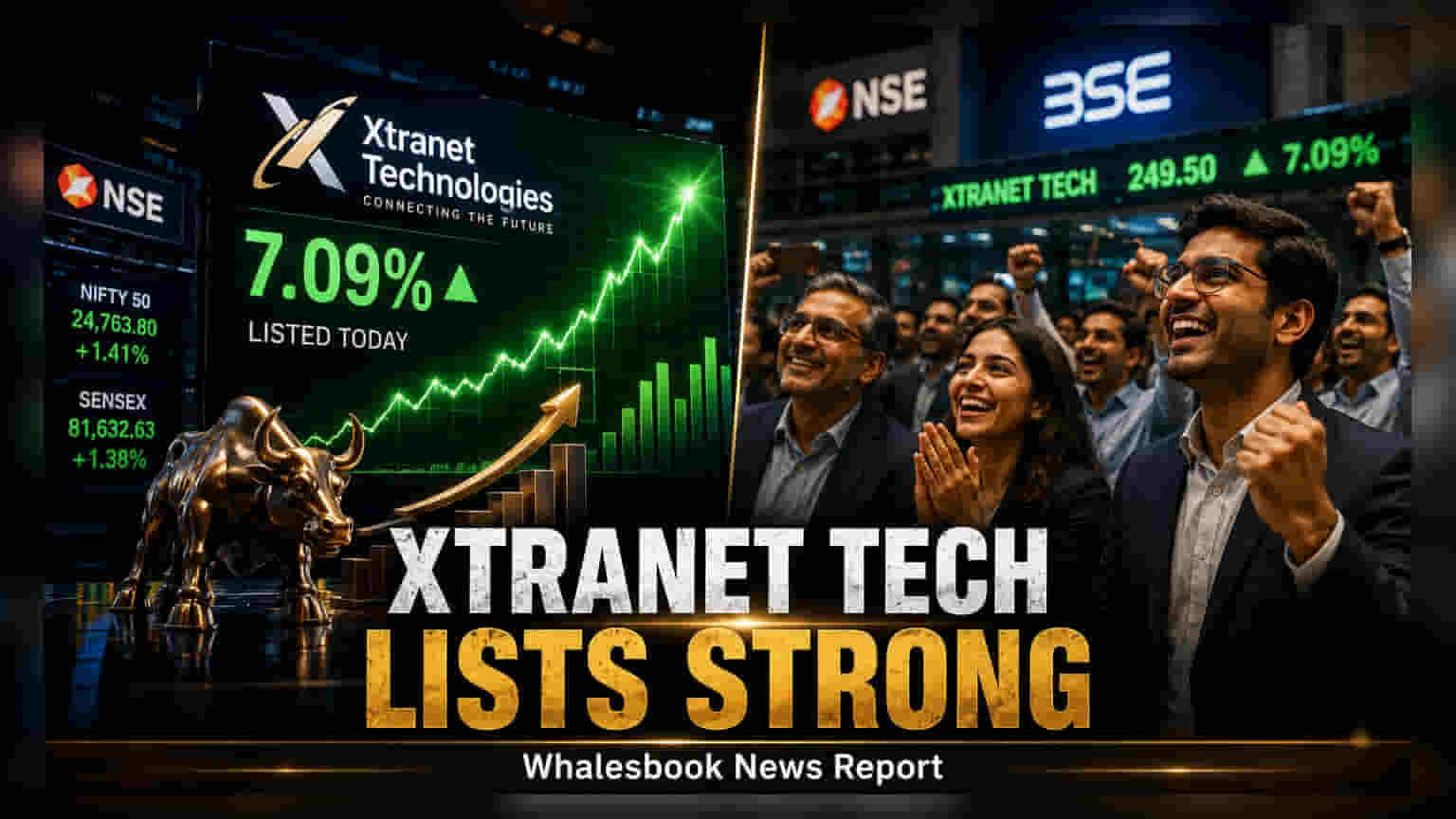 Xtranet Technologies IPO: शेयर बाजार में धमाकेदार एंट्री, NSE पर 7% प्रीमियम पर लिस्ट