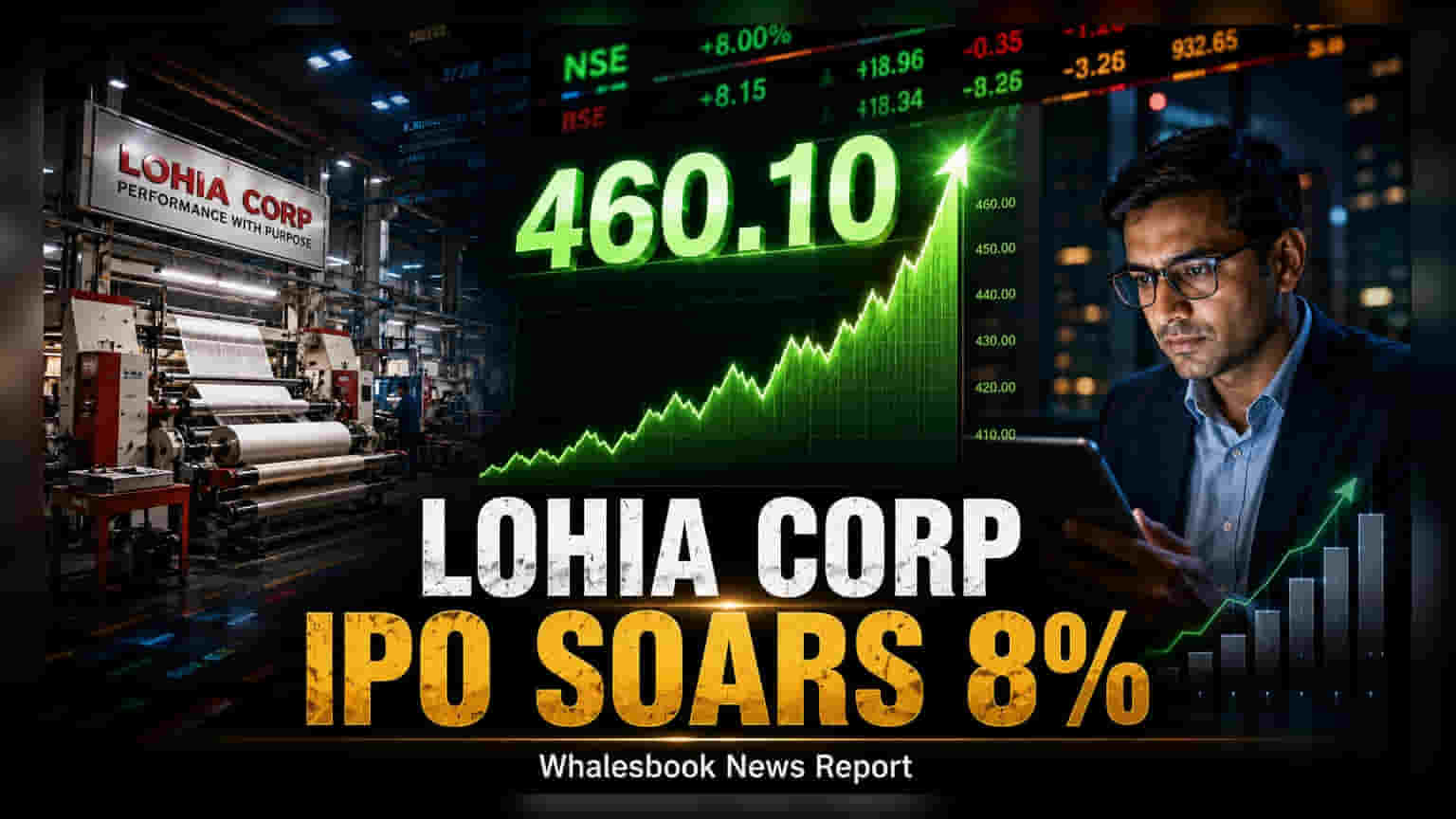Lohia Corp की शानदार लिस्टिंग! IPO के मुकाबले **8%** ऊपर खुला शेयर, निवेशकों में खुशी की लहर