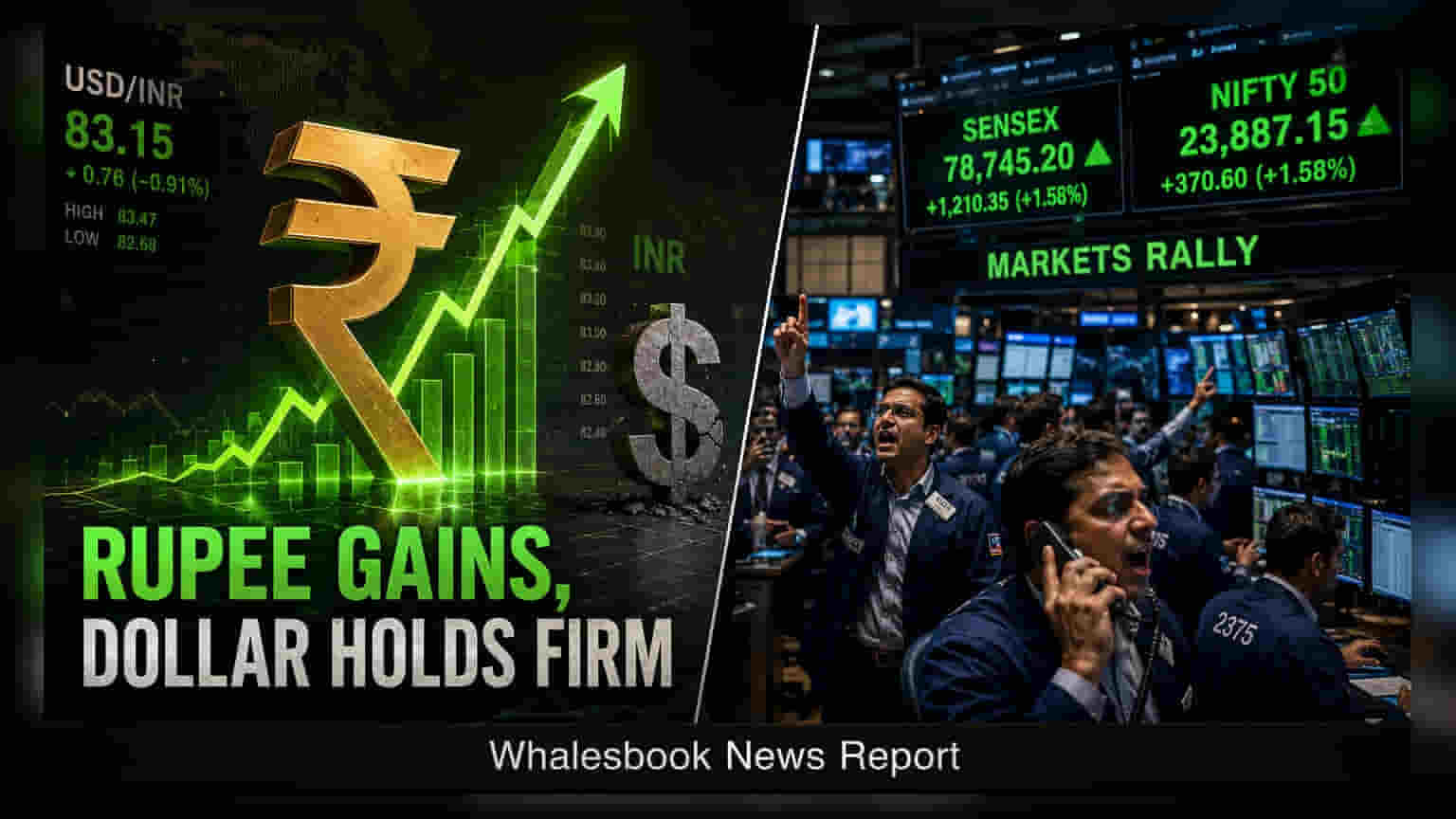 Rupee Edges Up to 95.63 Against Dollar as Equity Markets Gain