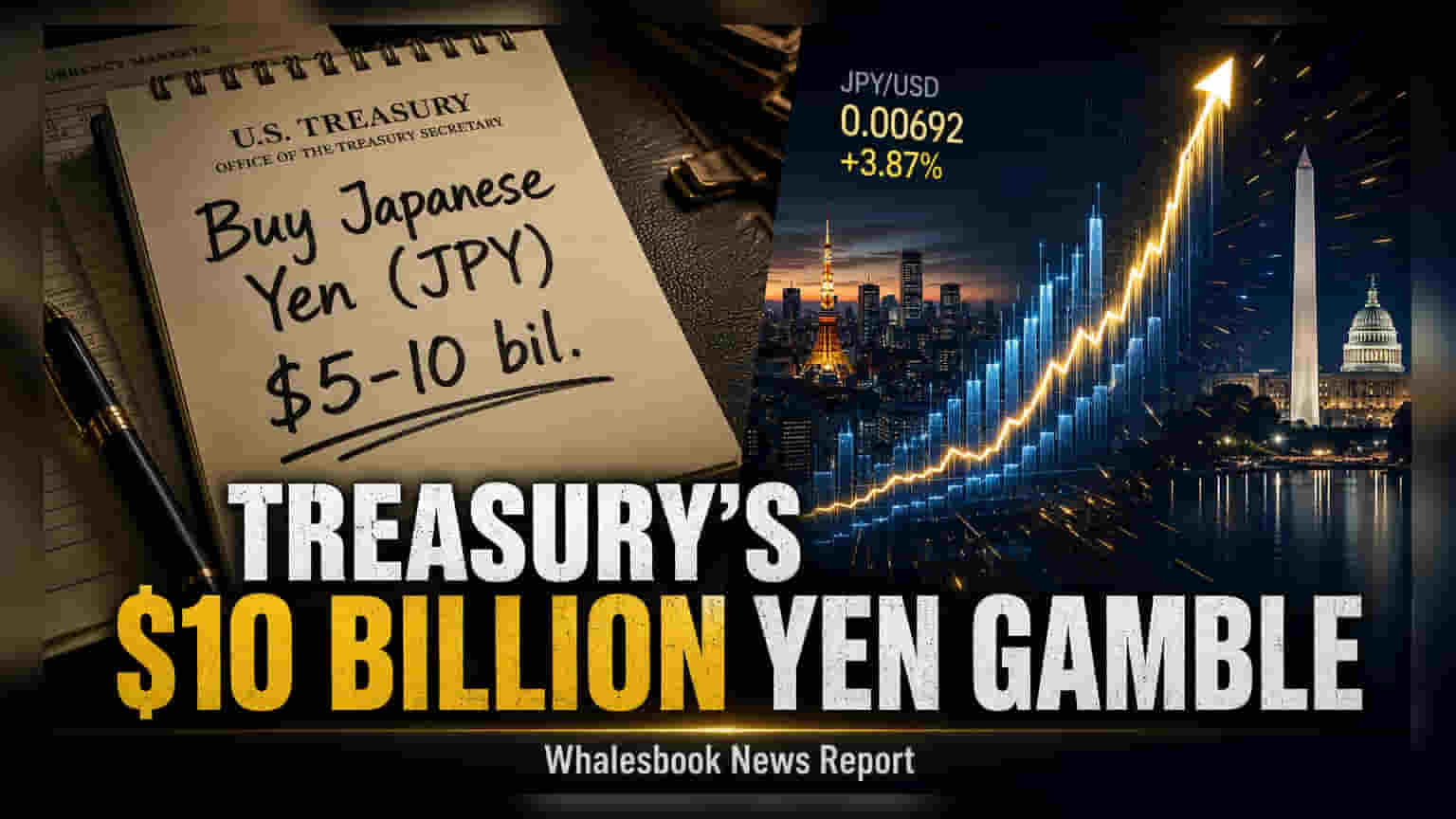 US Treasury Eyes $10 Billion Yen Buy, Currency Markets React