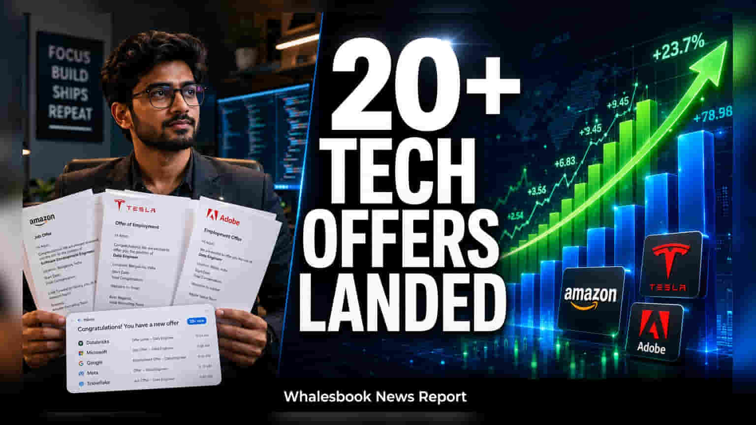 Engineer Secures 20+ Tech Offers from Tesla, Amazon, and Adobe
