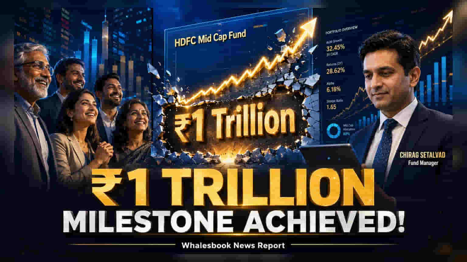 HDFC Mid Cap Fund: ₹1 લાખ કરોડ AUM પાર, કેટેગરીમાં સૌથી મોટો ફંડ બન્યો