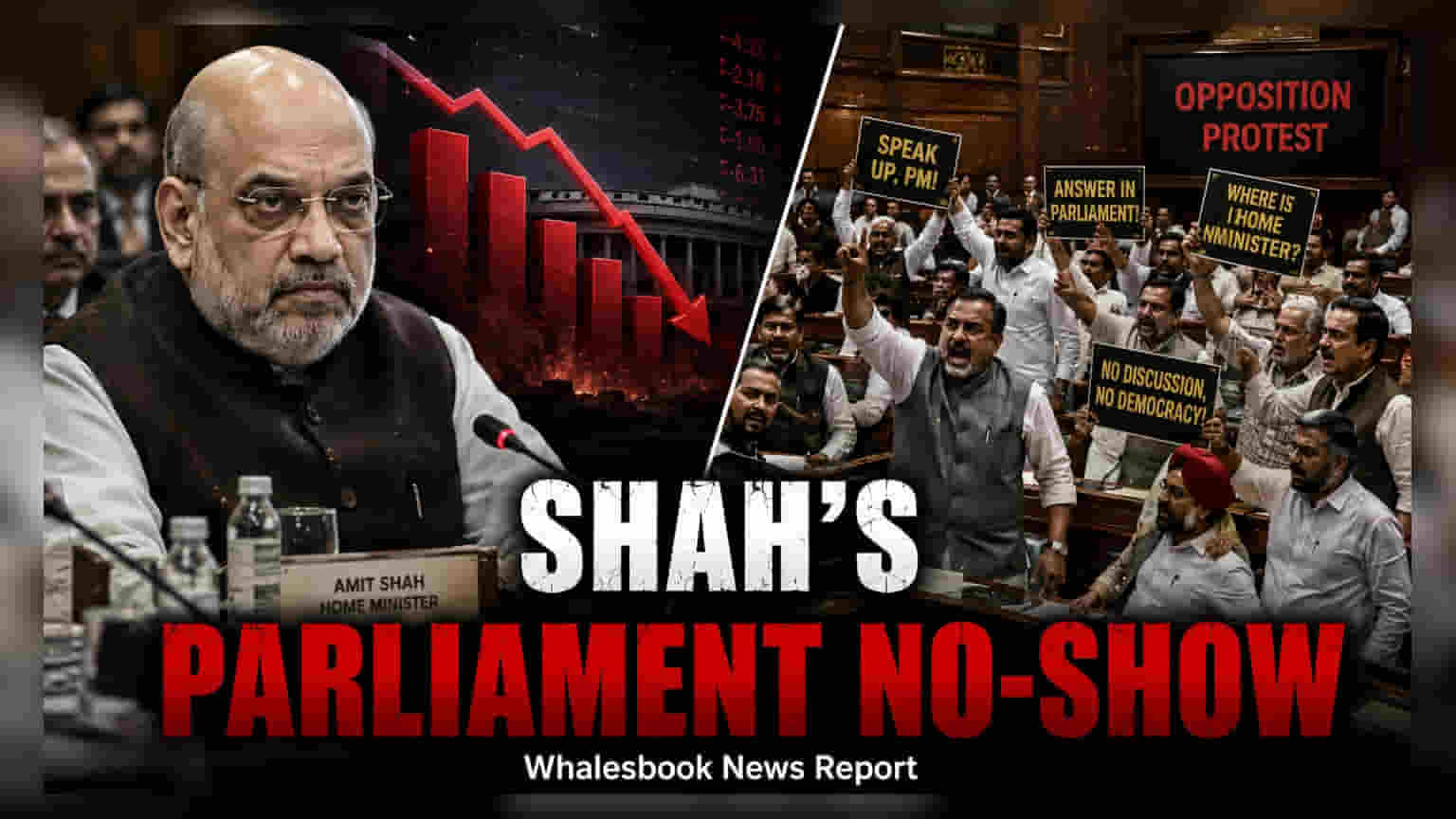 Parliament Stalled: प्रदर्शनकारी छात्रों पर पुलिस कार्रवाई पर विपक्ष का हंगामा, गृहमंत्री की अनुपस्थिति पर बवाल