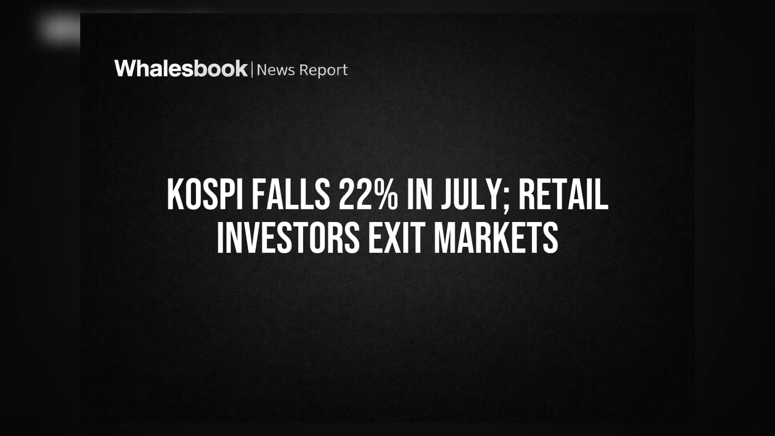 Kospi சரிவு: ஒரே மாதத்தில் **22%** இழப்பு! சில்லறை முதலீட்டாளர்கள் சந்தையை விட்டு வெளியேறுகின்றனர்
