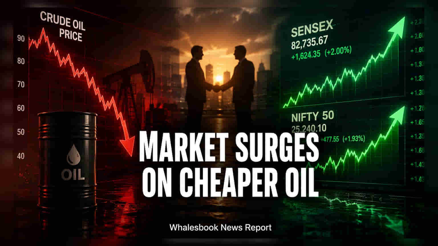 Sensex Jumps 550 Points As Brent Crude Slides To $83.5