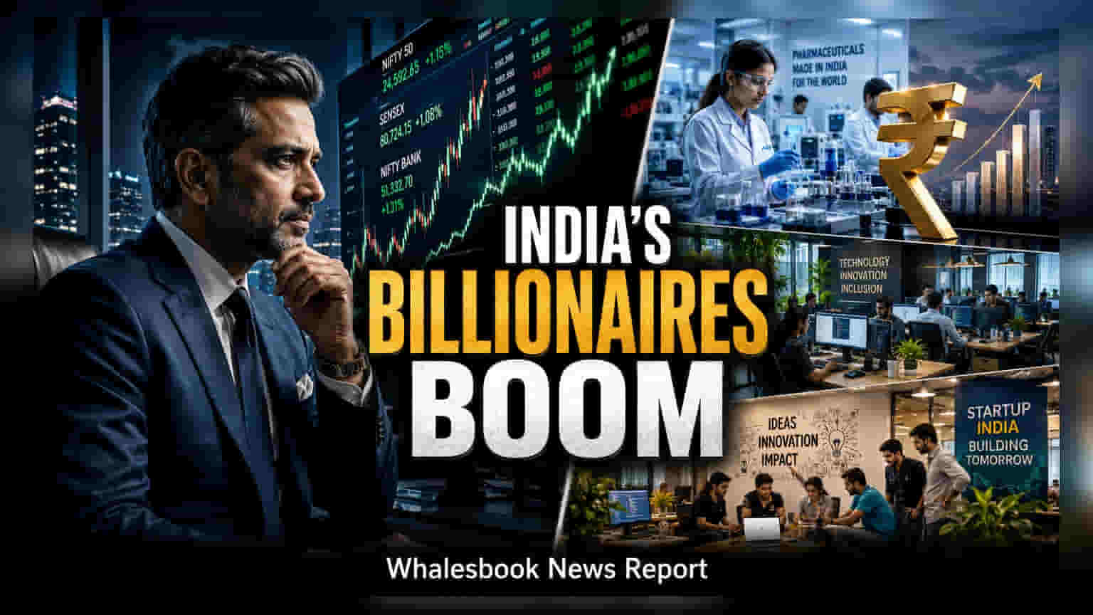 Top 3,040 Indians Hold ₹104 Lakh Crore, Driven By Stock Market