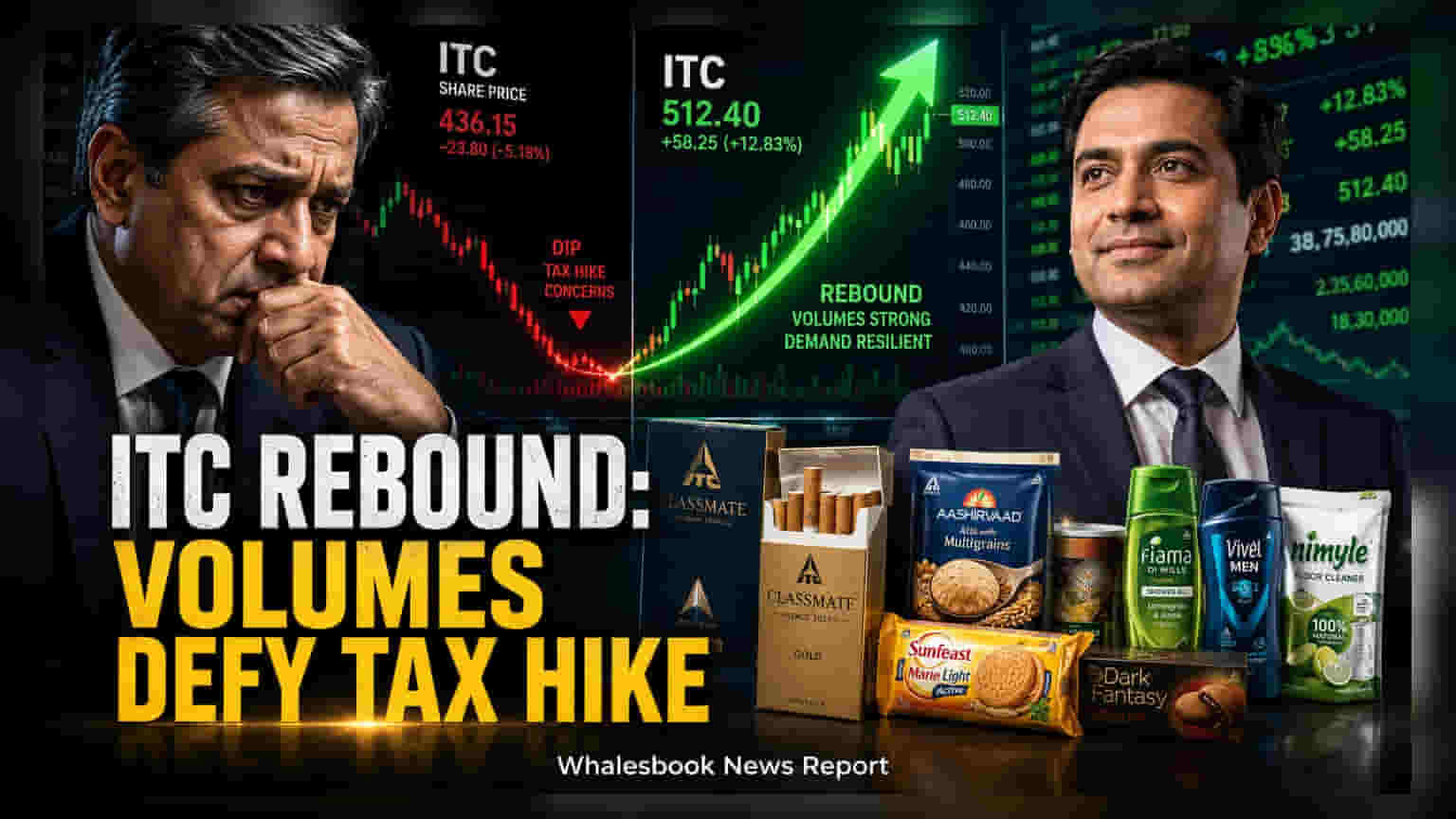 ITC Share Price: ટેક્સ વધારા છતાં સિગારેટ વોલ્યુમ સ્થિર! ITCના શેરમાં **2.7%** તેજી