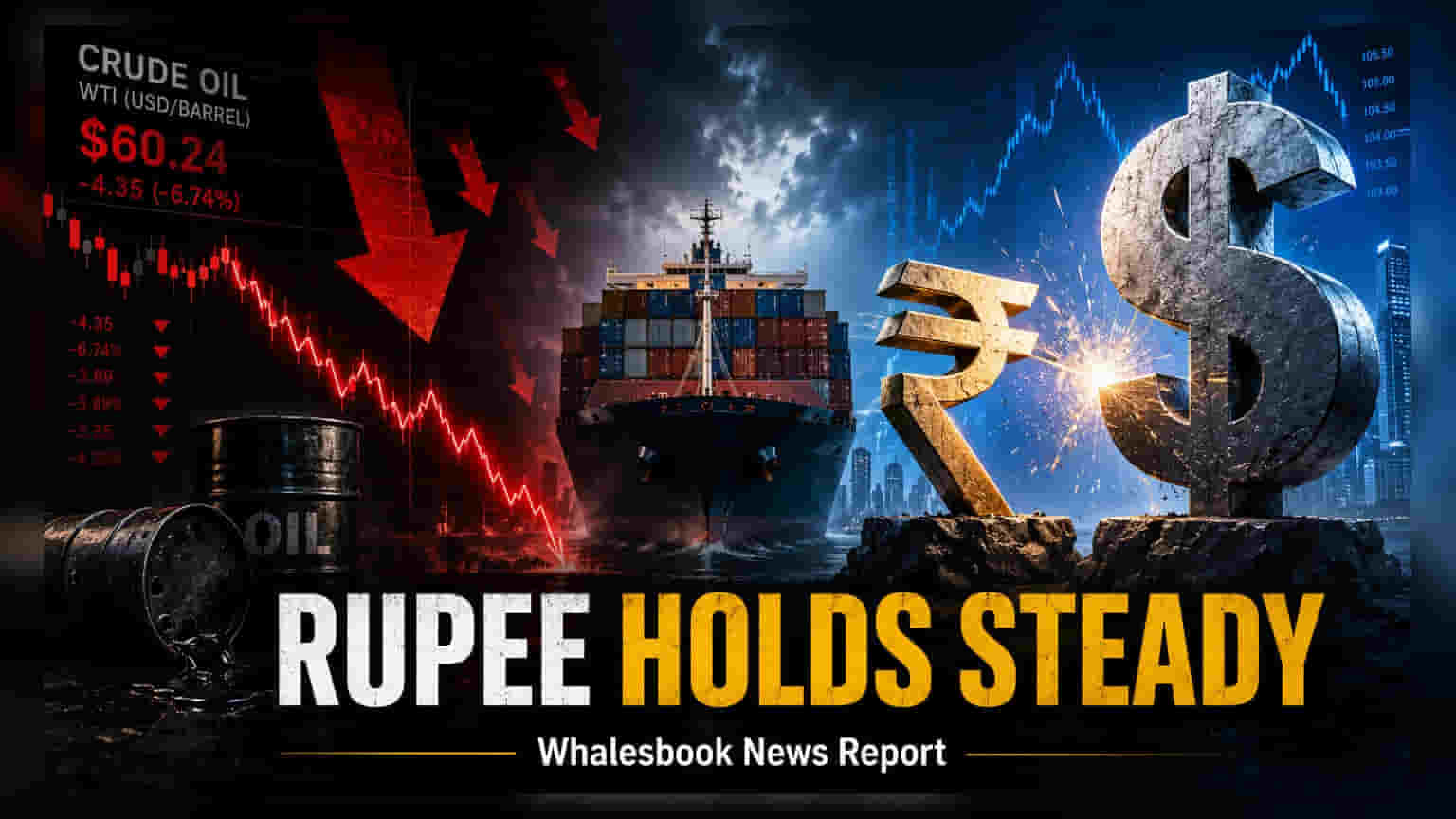 Indian Rupee Flat at 95.15 Despite Lower Oil Prices