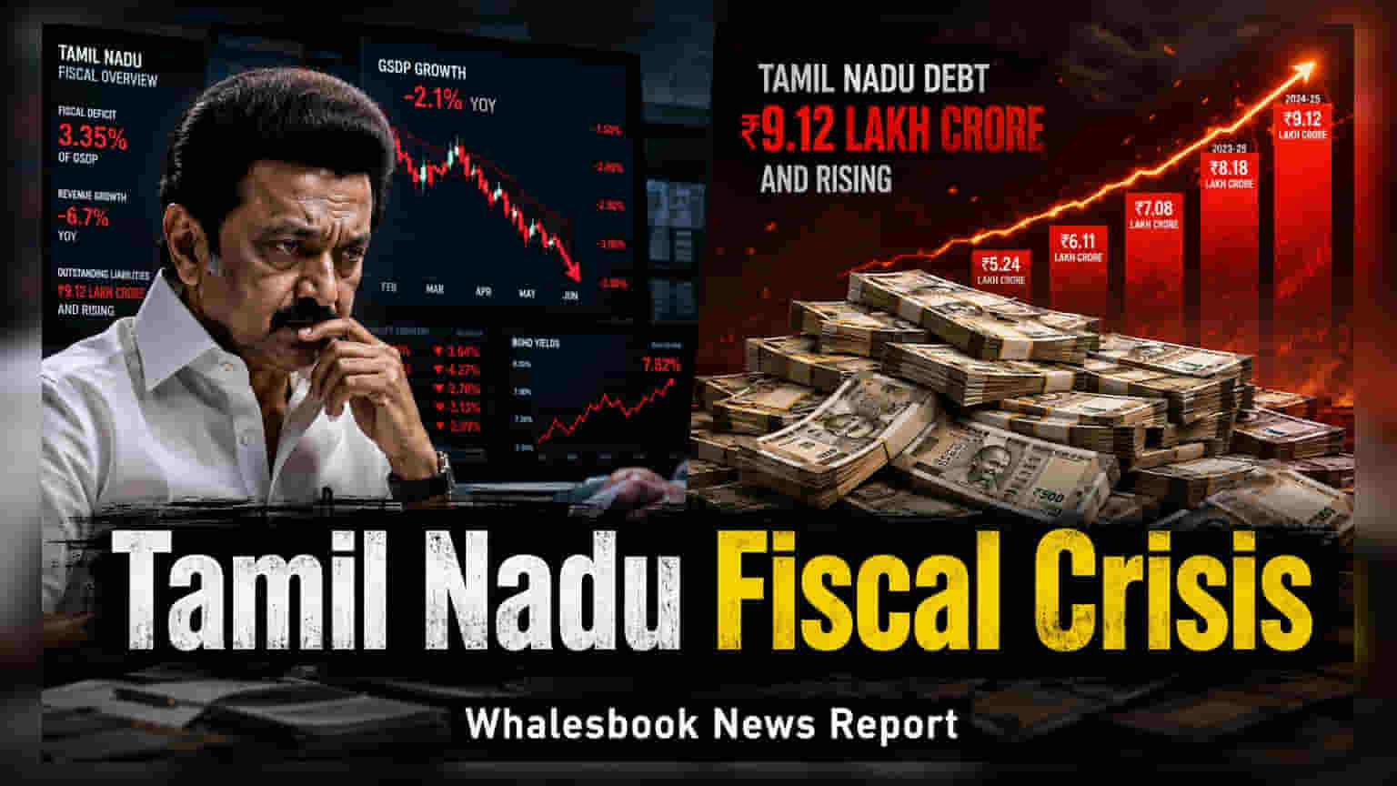 తమిళనాడు బడ్జెట్ పై ఫోకస్: తొలి త్రైమాసికంలో పెట్టుబడి వ్యయం **20%** తగ్గుదల, అప్పుల భారం పెరుగుదల