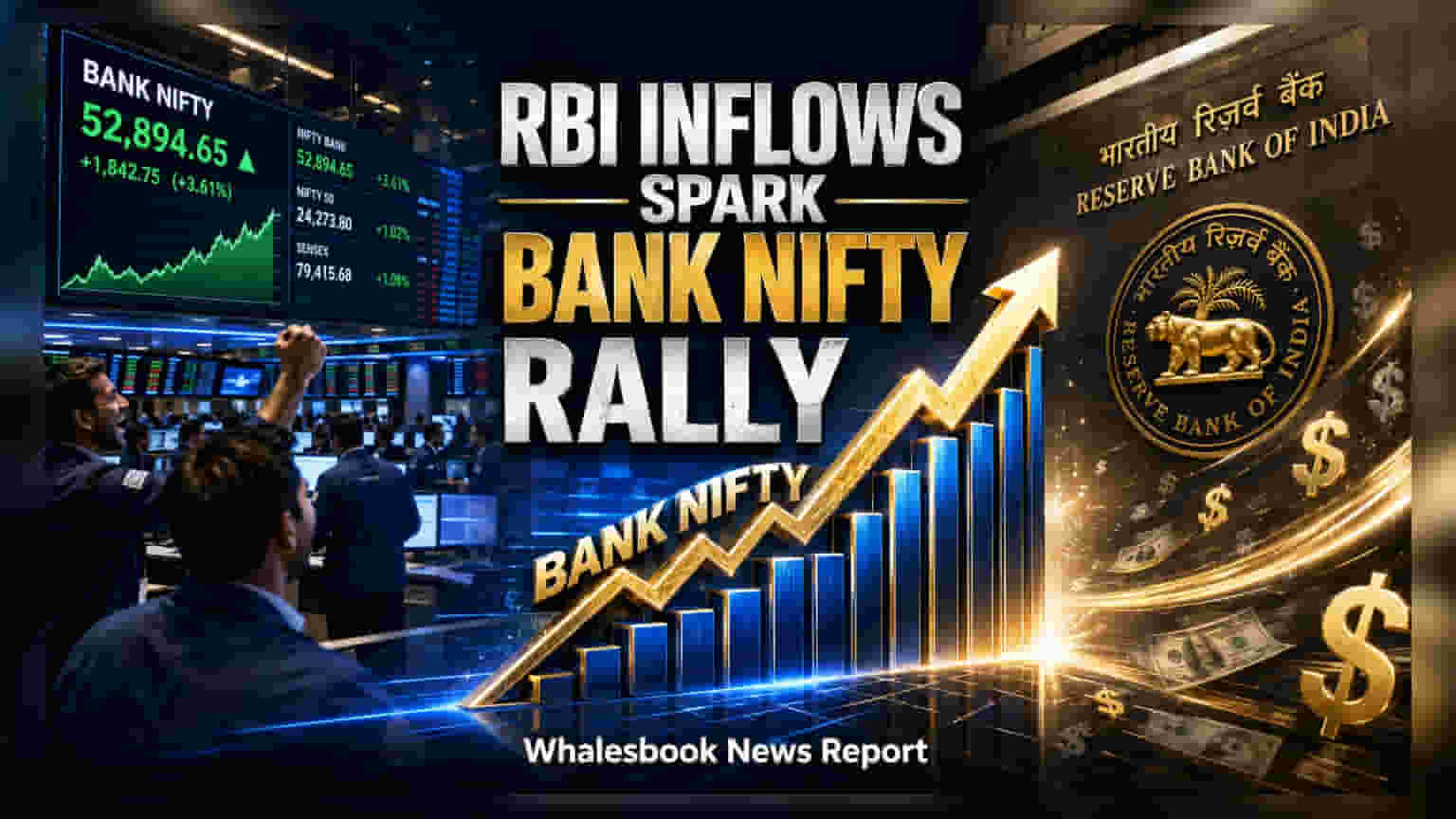 Bank Nifty Rises 1.7% as RBI Schemes Draw $40.81 Billion