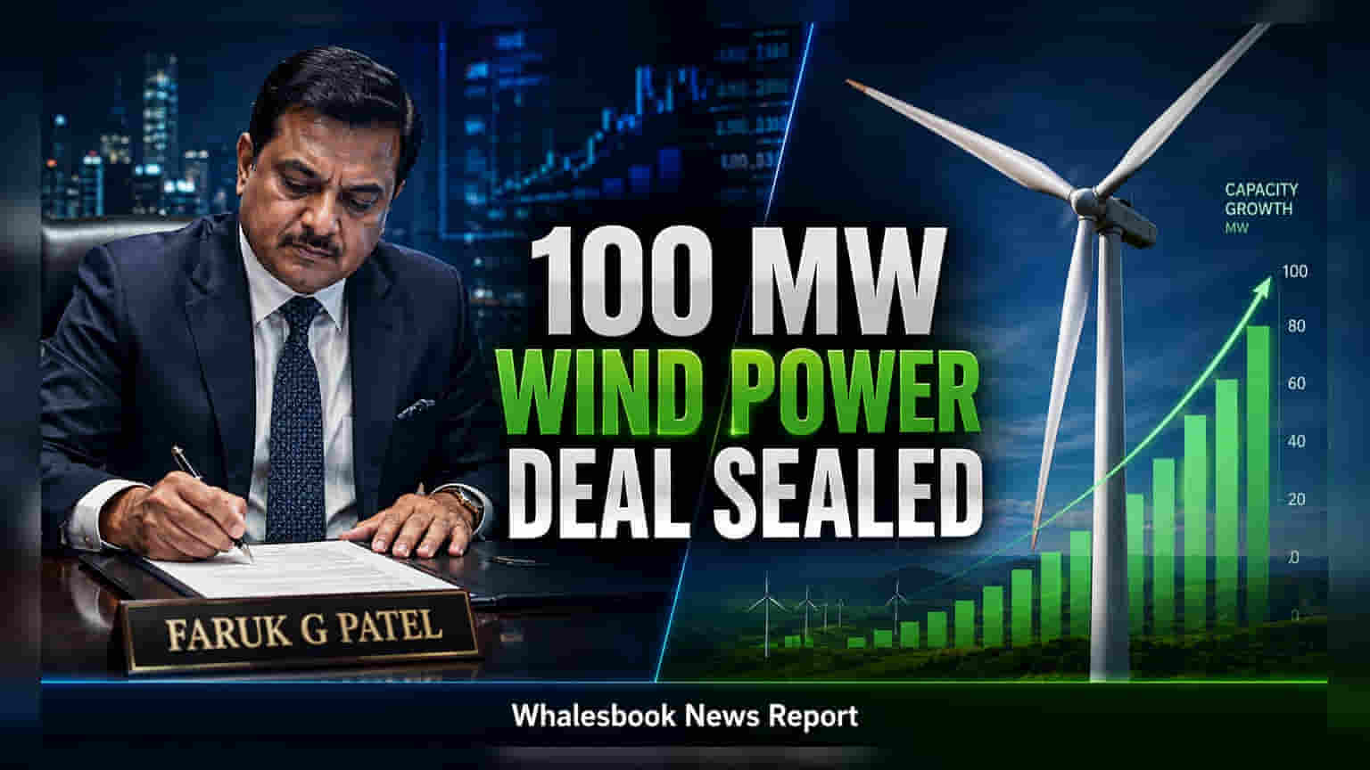 KP Energy અને GUVNL વચ્ચે 25 વર્ષનો 100 MW વિન્ડ ડીલ, ₹3.435 પ્રતિ યુનિટ ભાવ નક્કી