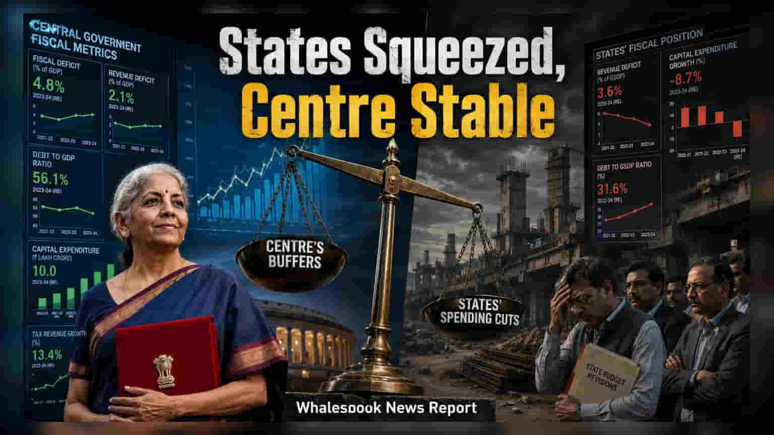 India Q1 Fiscal Deficit At 18.2%; State Spending Slowdown Risks Growth