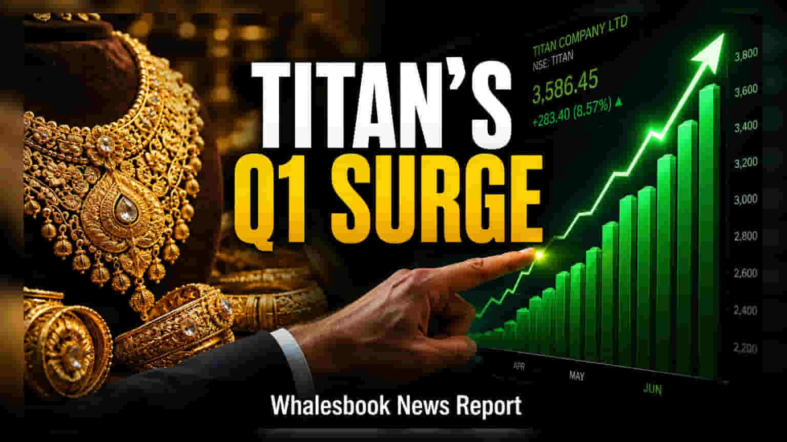Titan Share Price: ટાટા ગ્રુપની Titan કંપનીનો કમાલ! Q1 માં આવકમાં **41%** નો જબરદસ્ત વધારો, જ્વેલરી સેગ્મેન્ટે મારી બાજી