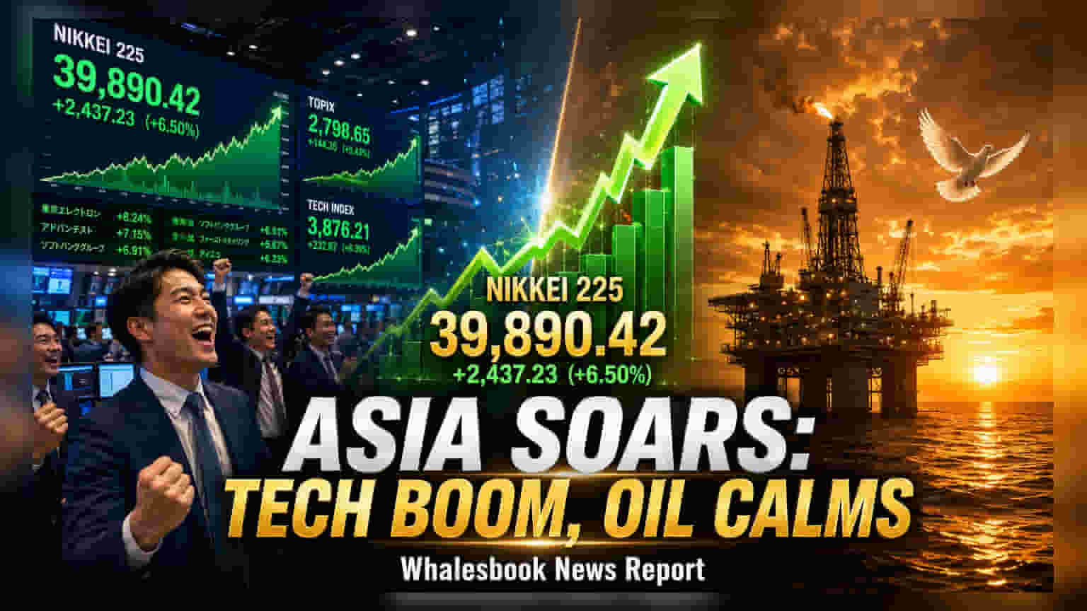 Asian Markets Rally on Tech Gains; Oil Drops on Diplomatic Hopes