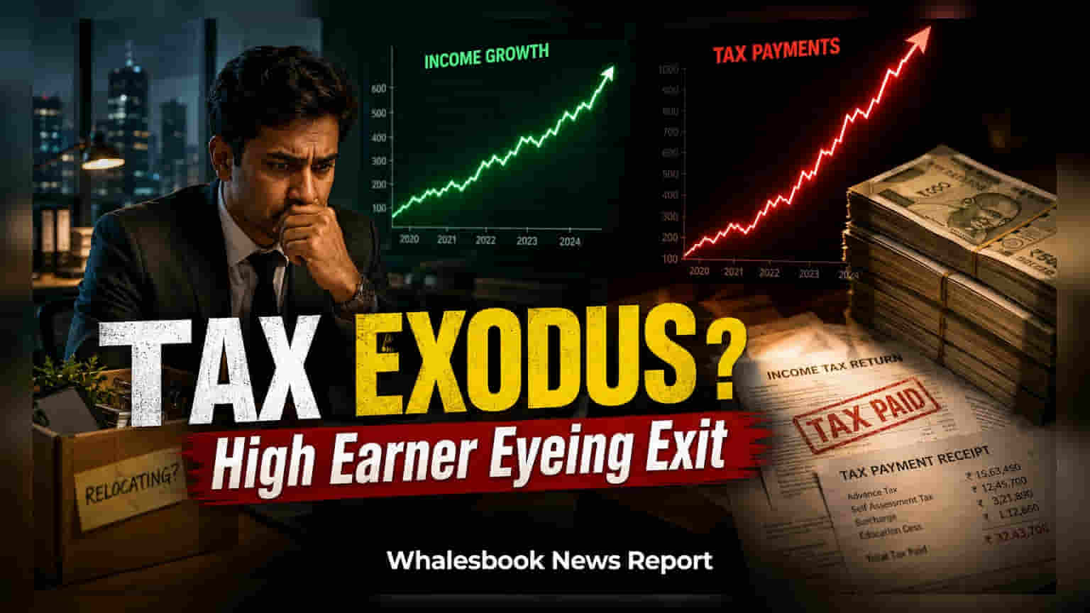 India Tax Burden: प्रतिभा पलायन का खतरा? हाई-इनकम वालों पर भारी टैक्स, बढ़ रही चिंता