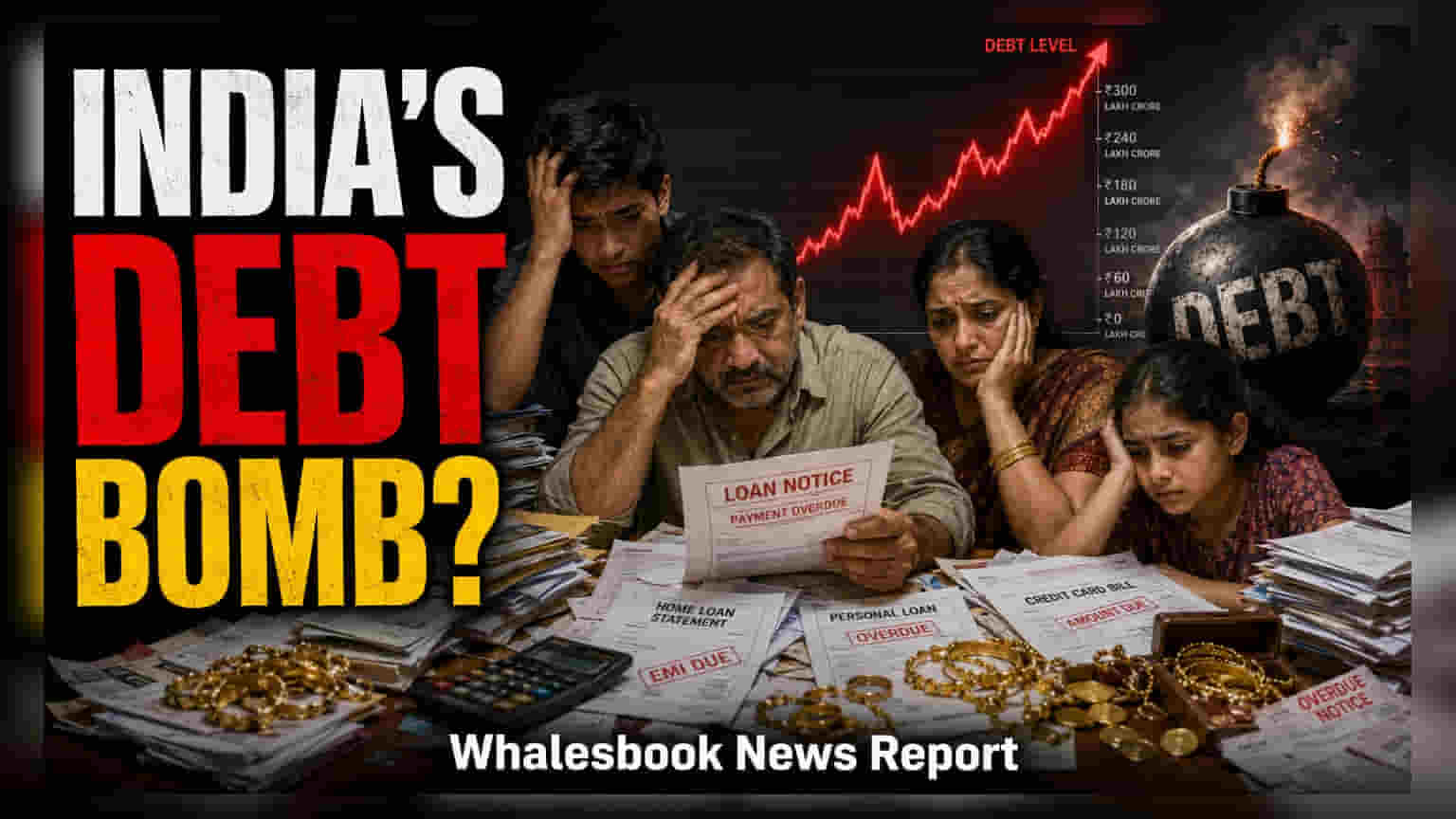 India’s Household Debt Hits 45.5% of GDP, RBI Watches Retail Loans