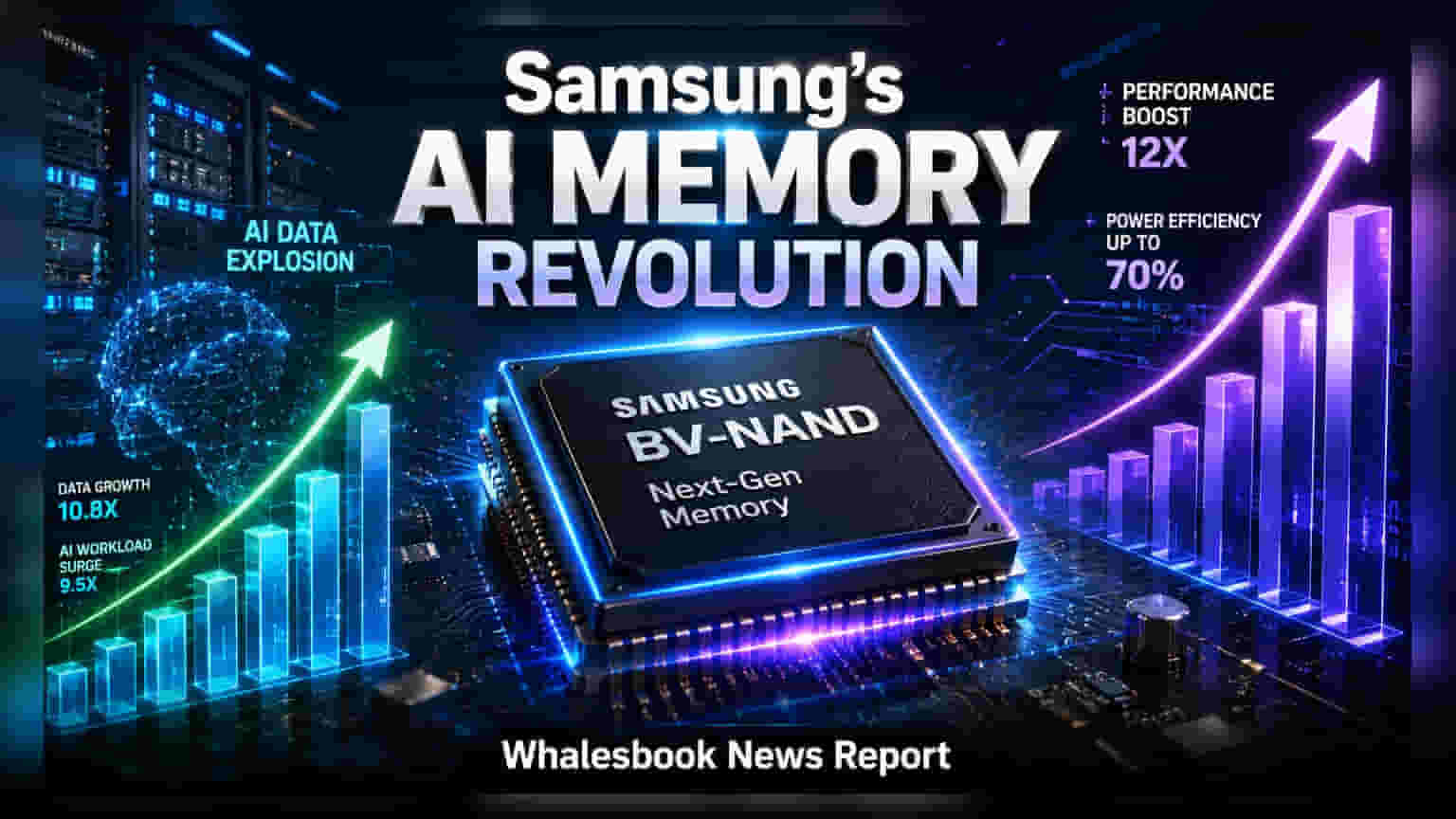 Samsung Unveils 400-Layer AI Memory; Shares Rise 2%