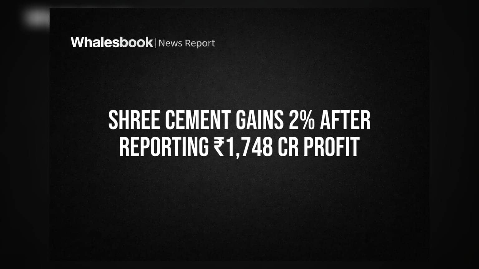 Shree Cement Share Price: કંપનીના નફામાં ₹1,748 કરોડનો ઉછાળો, શેર **2%** વધ્યો