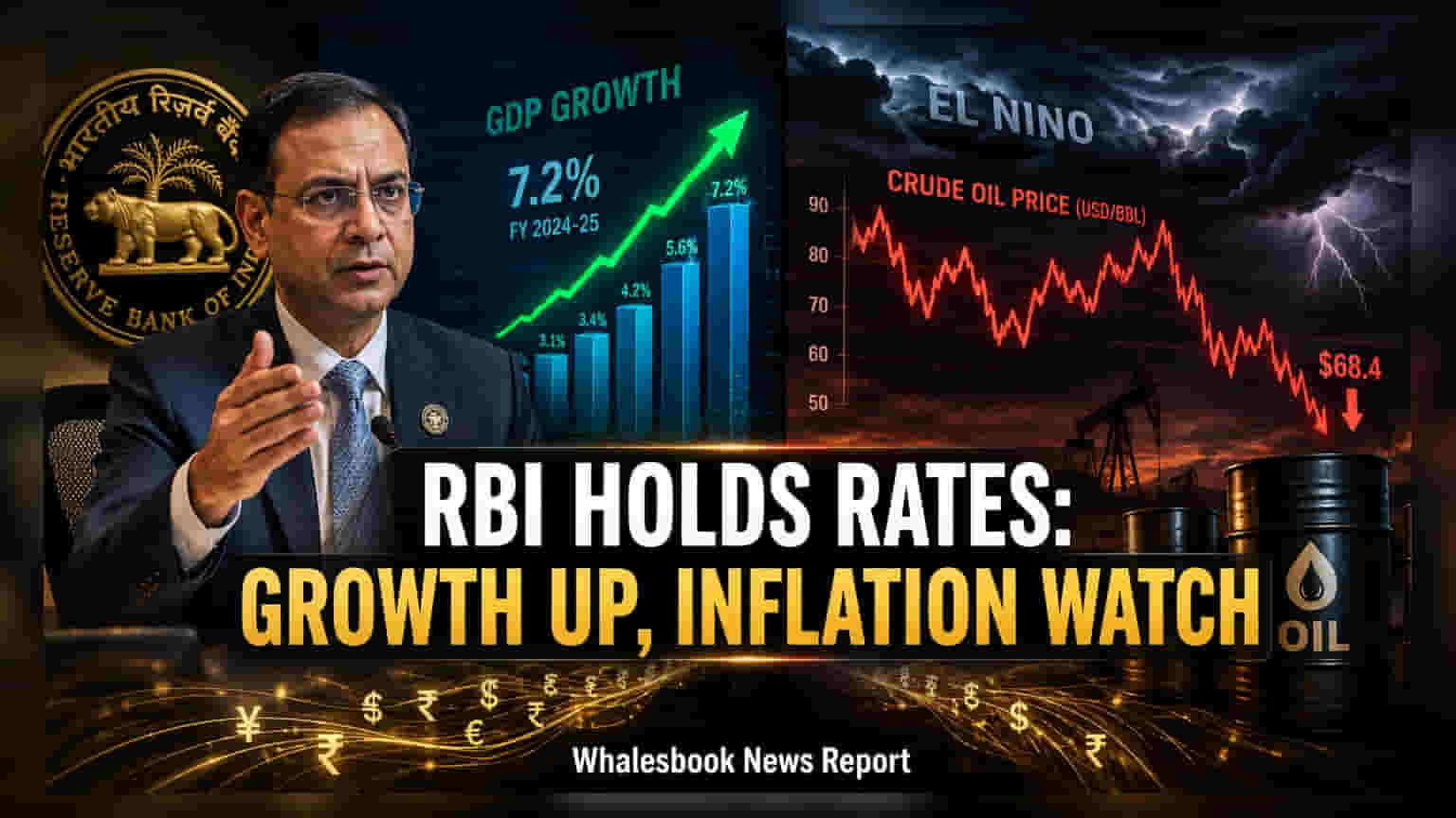 RBI का बड़ा फैसला: रेपो रेट स्थिर, FY27 के लिए GDP ग्रोथ अनुमान बढ़ाया