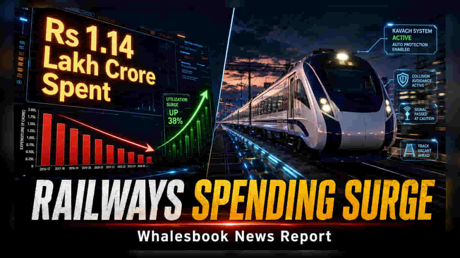 Indian Railways Share Price: રેલવે બજેટનો **39%** ખર્ચાયો, કવચ સિસ્ટમનો વિકાસ