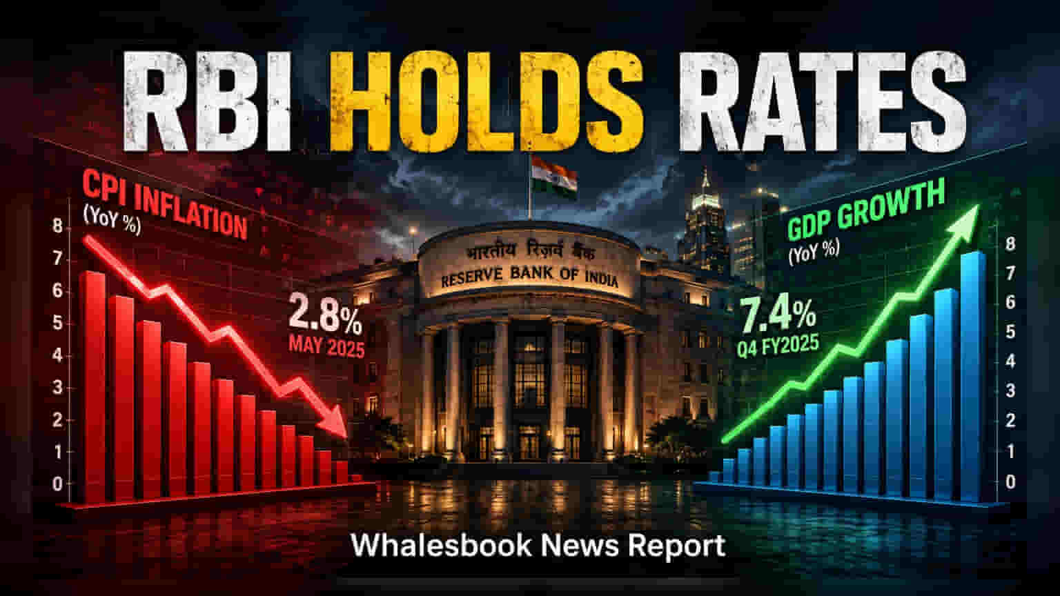 RBI Keeps Repo Rate At 5.25%, Raises FY27 GDP Forecast To 6.7%