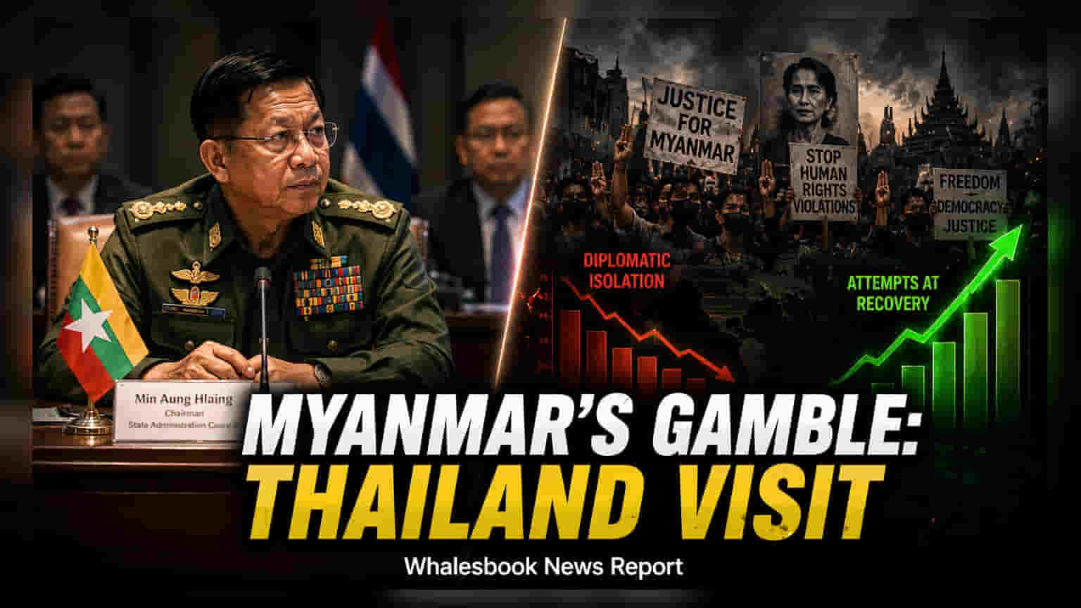 Myanmar President Min Aung Hlaing Begins Thailand Visit