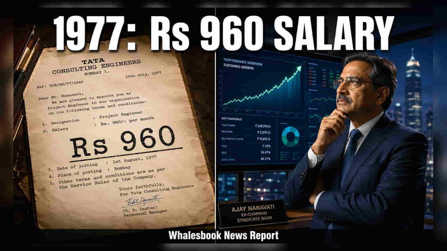 Ex-Syndicate Bank Chief Shares 1977 Tata Salary Offer